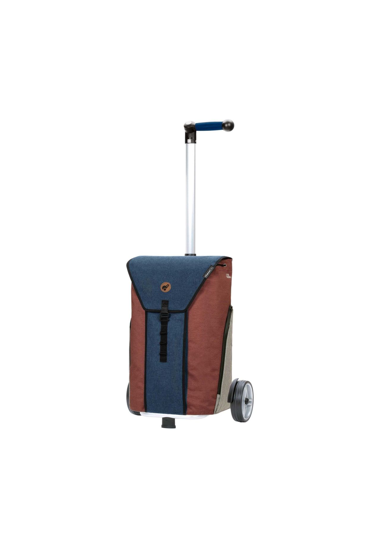 Andersen® Andersen Unus Shopper Oli.P 2.0 - Einkaufstrolley 126 cm (beige), blau, 99