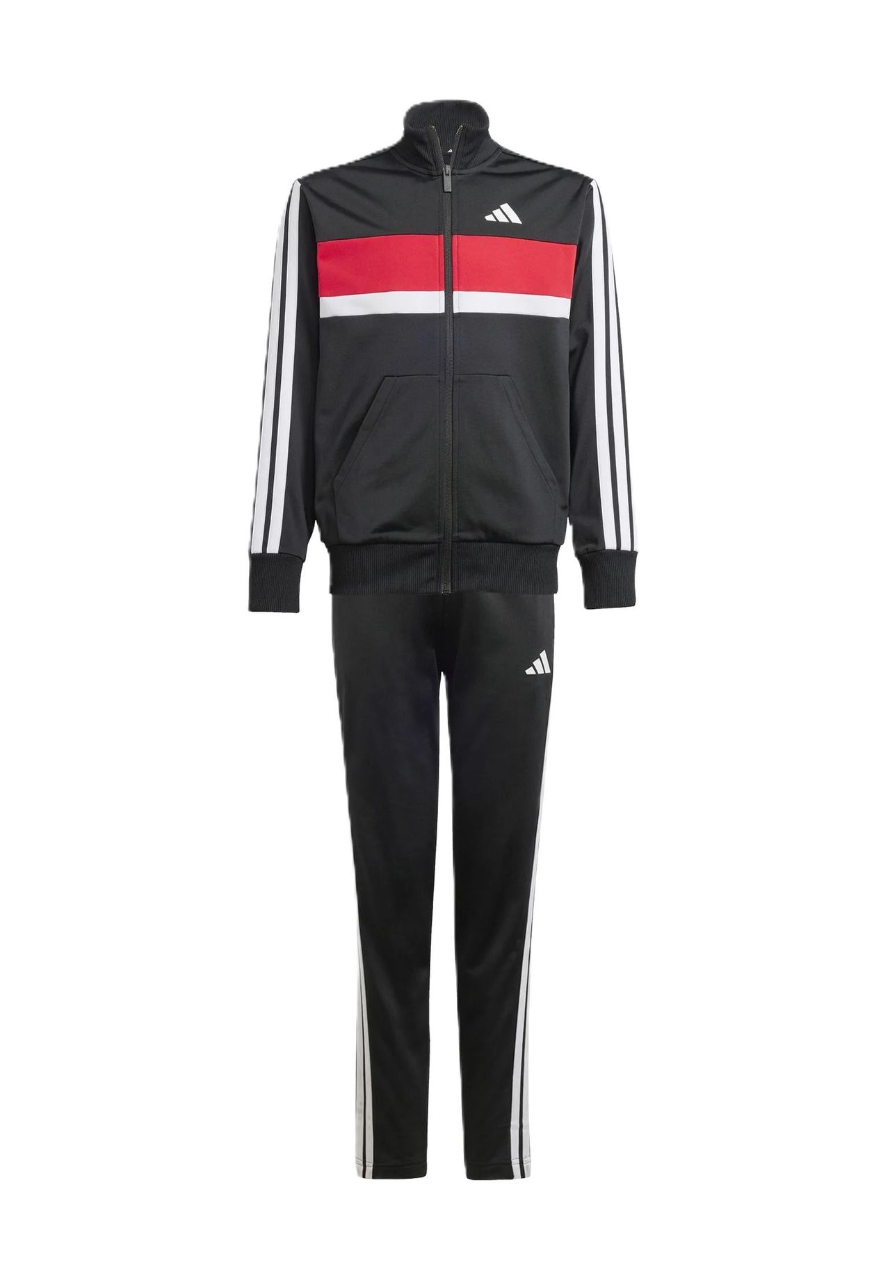 adidas Trainingsanzug, 2-teilig, feuchtigkeitsregulierend, für Kinder, schwarz, 152
