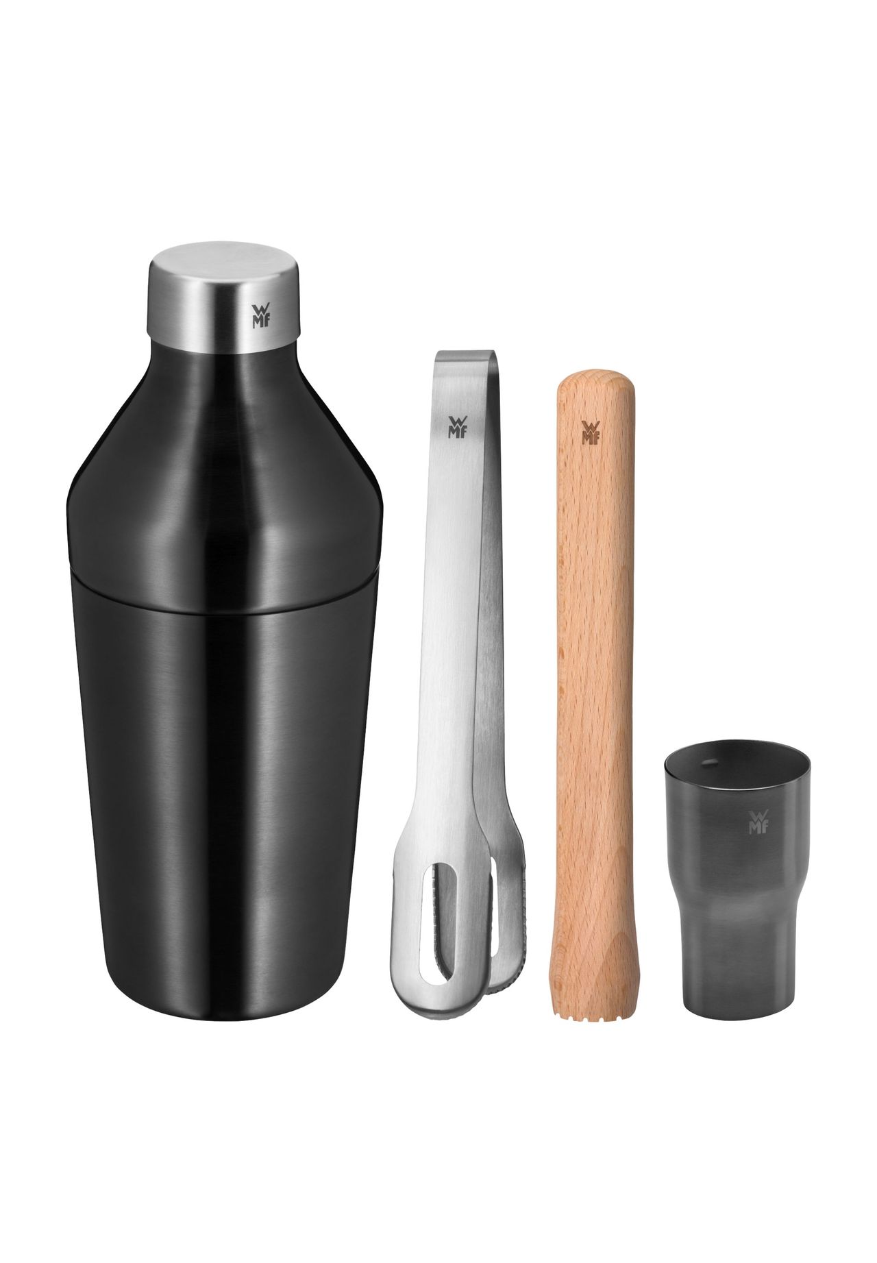 WMF Bar-Set 'Baric', 4-teilig, natur/schwarz/edelstahl