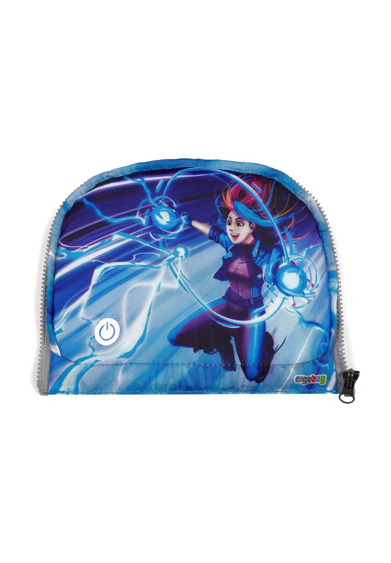 ergobag LED Zippy Fronttasche für Ranzen, blau