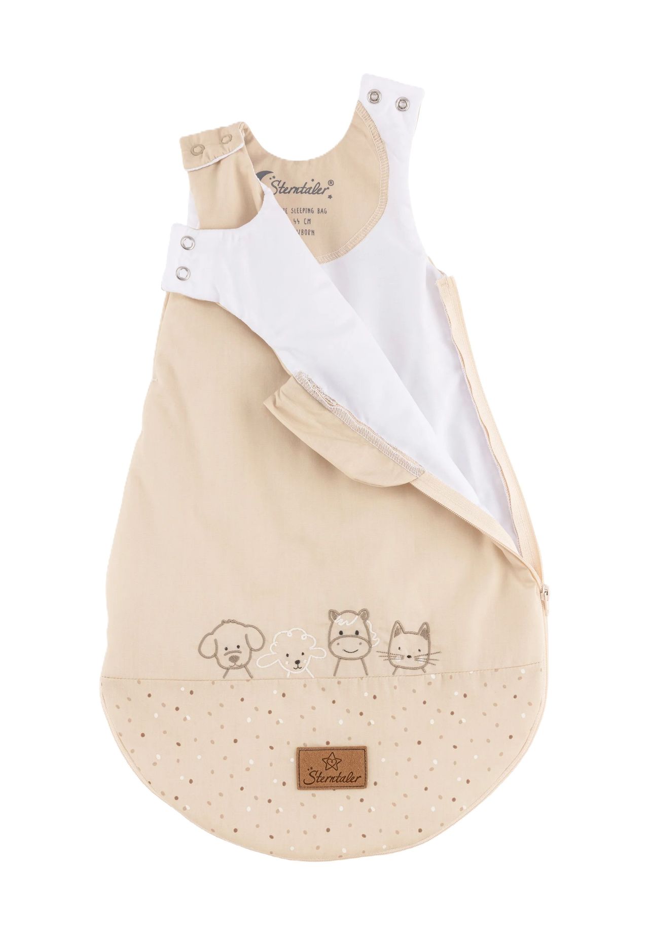 Sterntaler® Schlafsack, feuchtigkeitsregulierend, für Babys und Kleinkinder, beige, 68