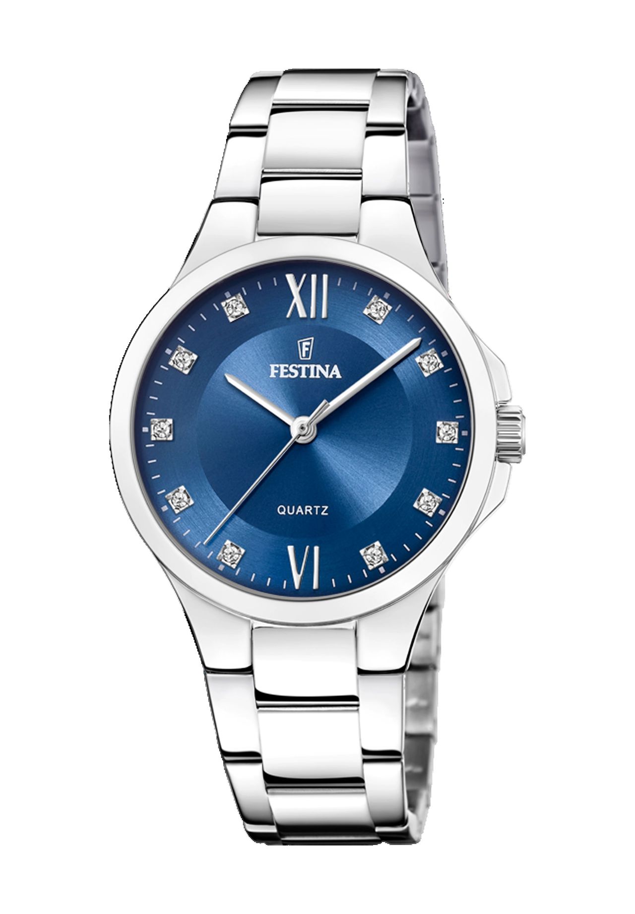 FESTINA Damen Armbanduhr 'F20582', SILBER/BLAU