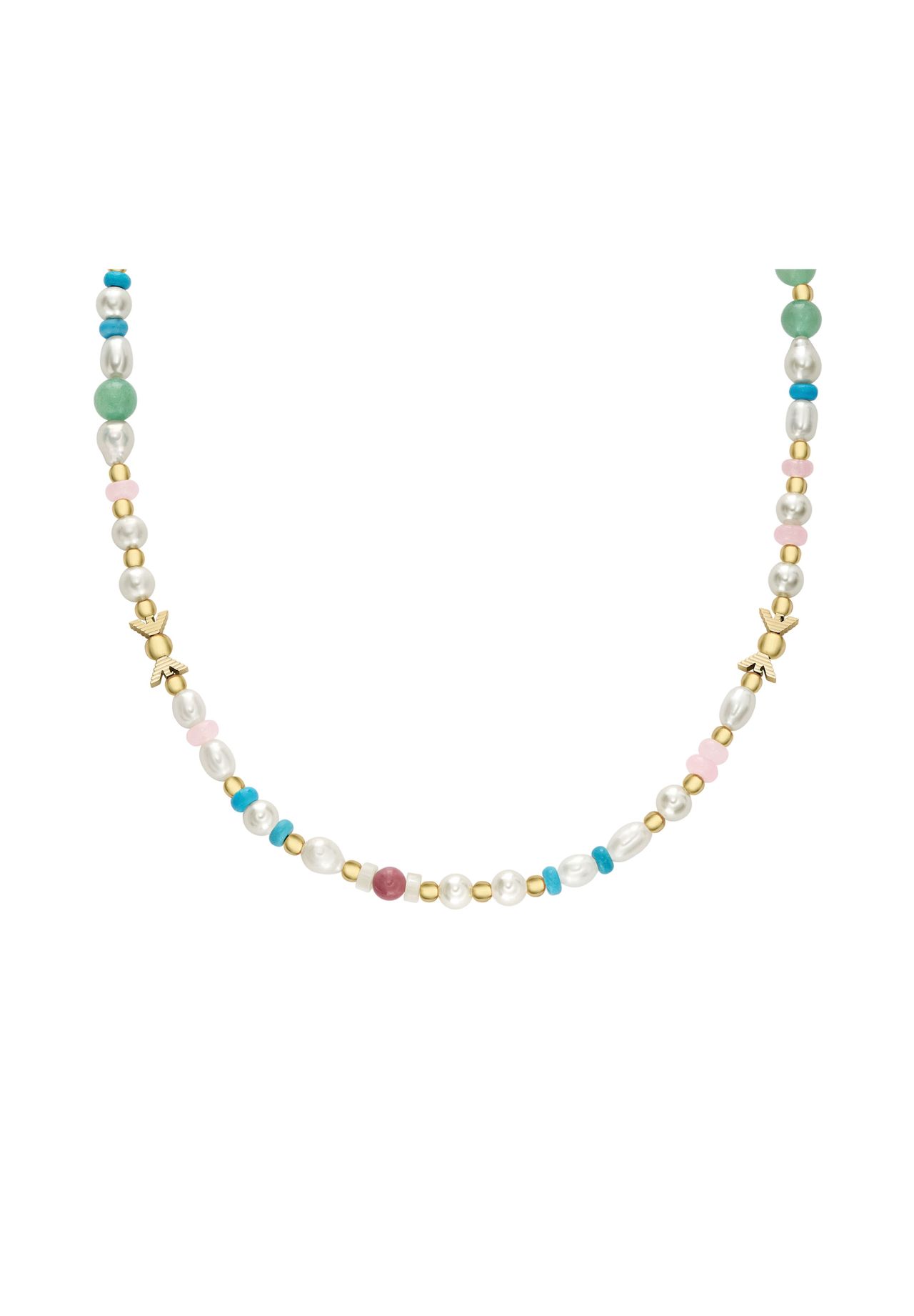 ARMANI EXCHANGE Emporio Armani Damen-Perlenkette, EGS3348710, Gold, 38