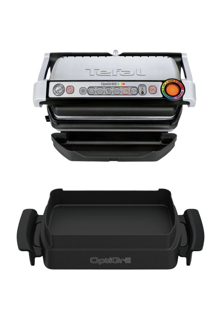 Tefal® Kontaktgrill OptiGrill+ Snacking & Baking, schwarz|silber