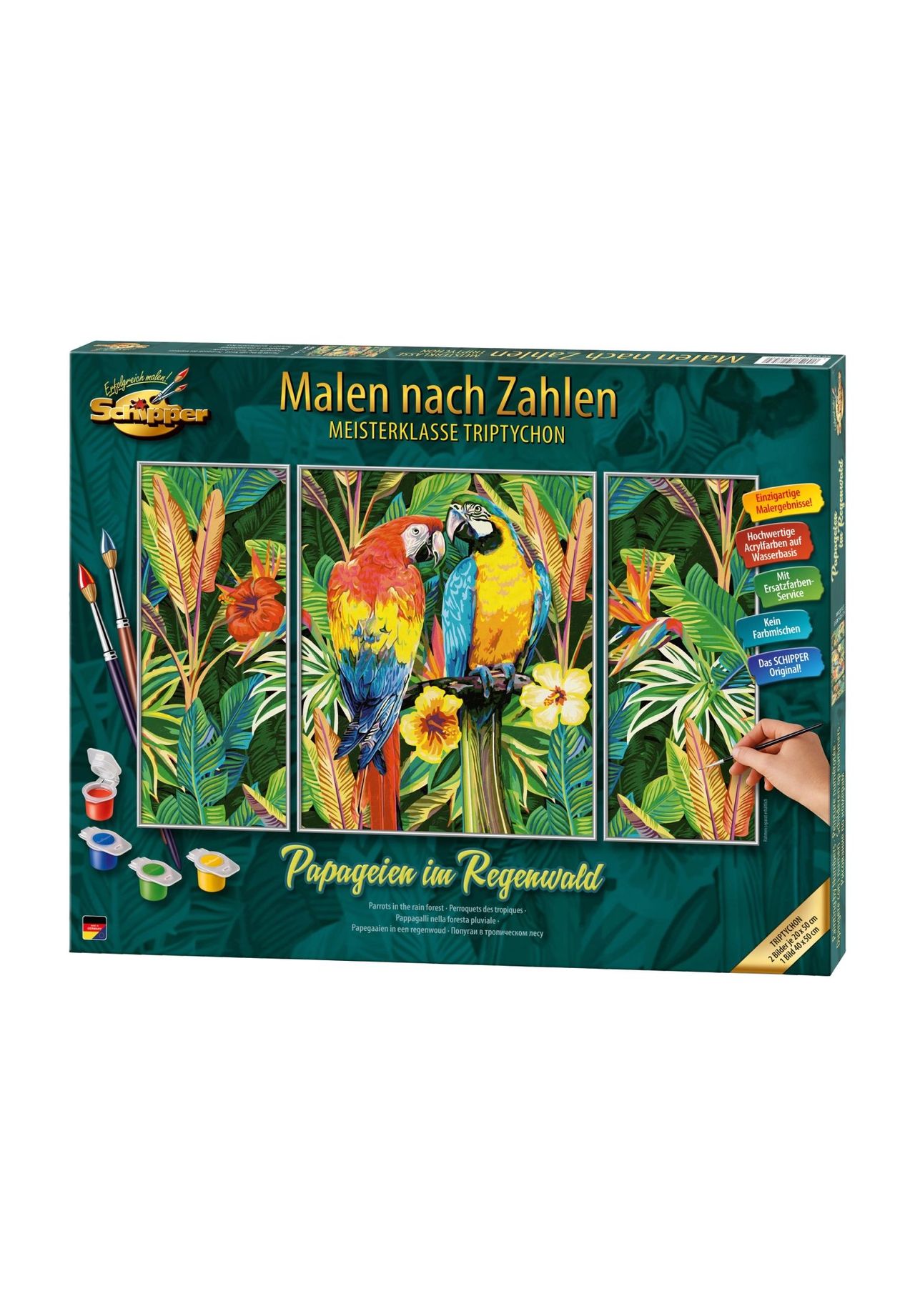 Schipper Malen nach Zahlen - Papageien im Regenwald, BUNT