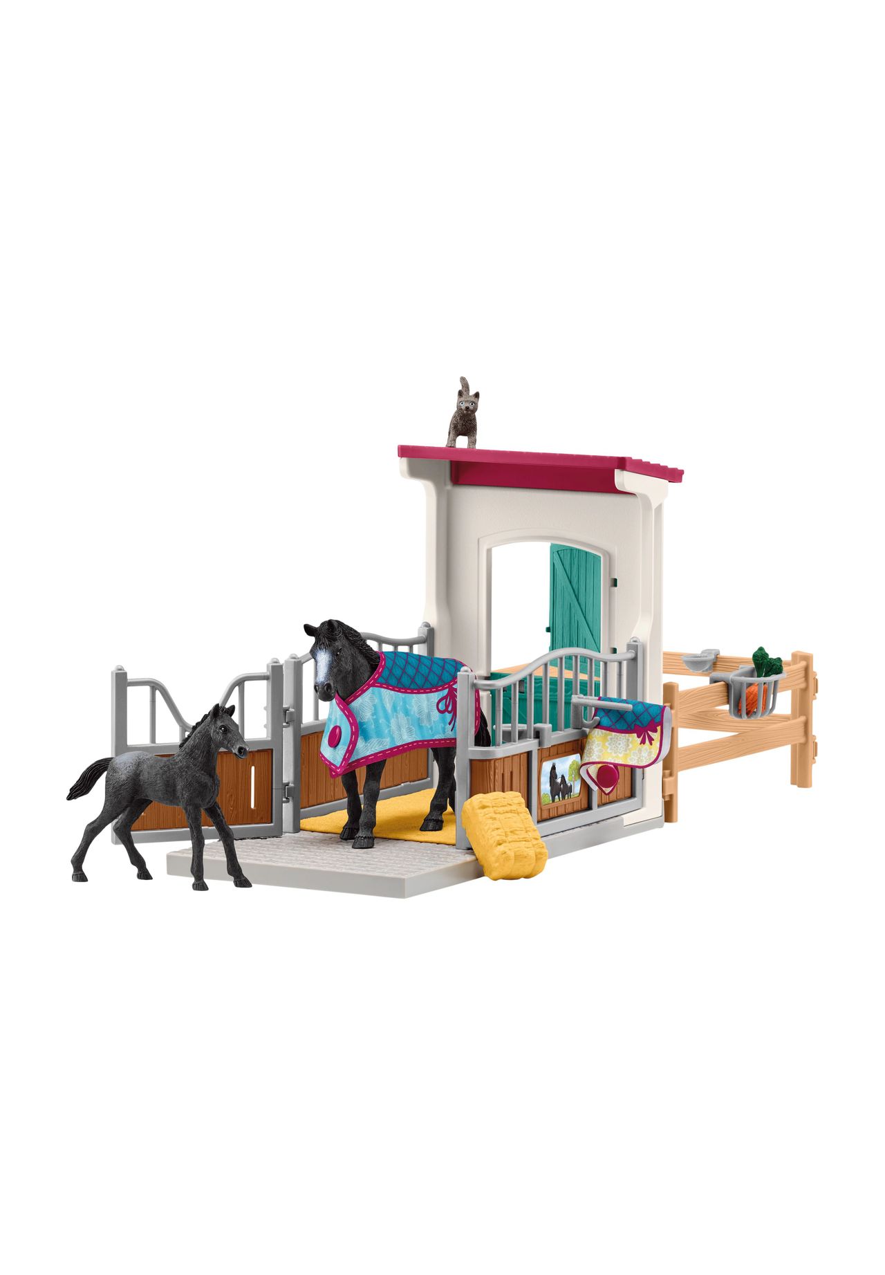schleich® Horse Club - Pferdebox mit Stute und Fohlen 42611, MF, 99