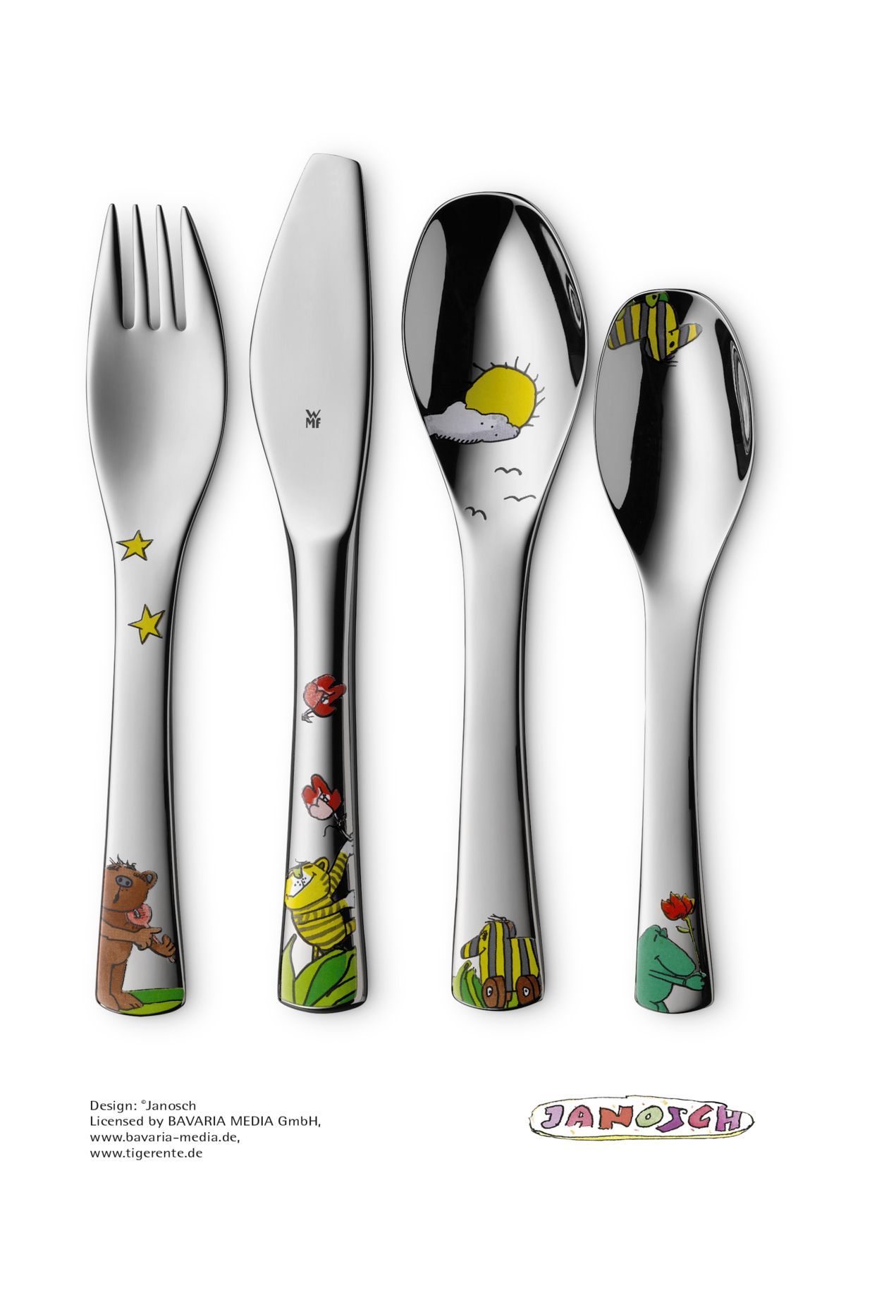 WMF Kinderbesteck-Set 'Janosch', 6-teilig, mehrfarbig