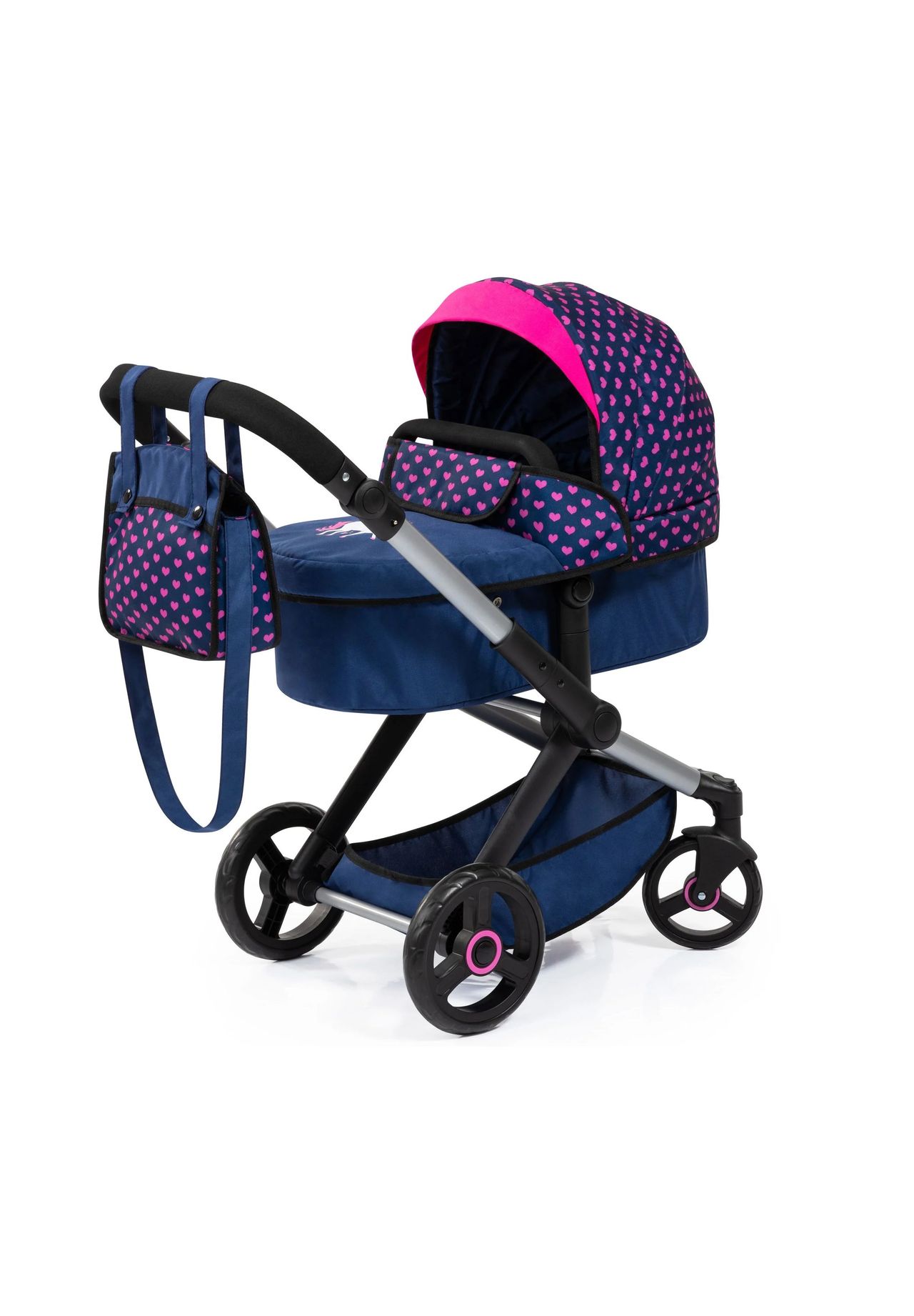 bayer Puppenwagen Xeo 'Einhorn', blau|rosa, 99