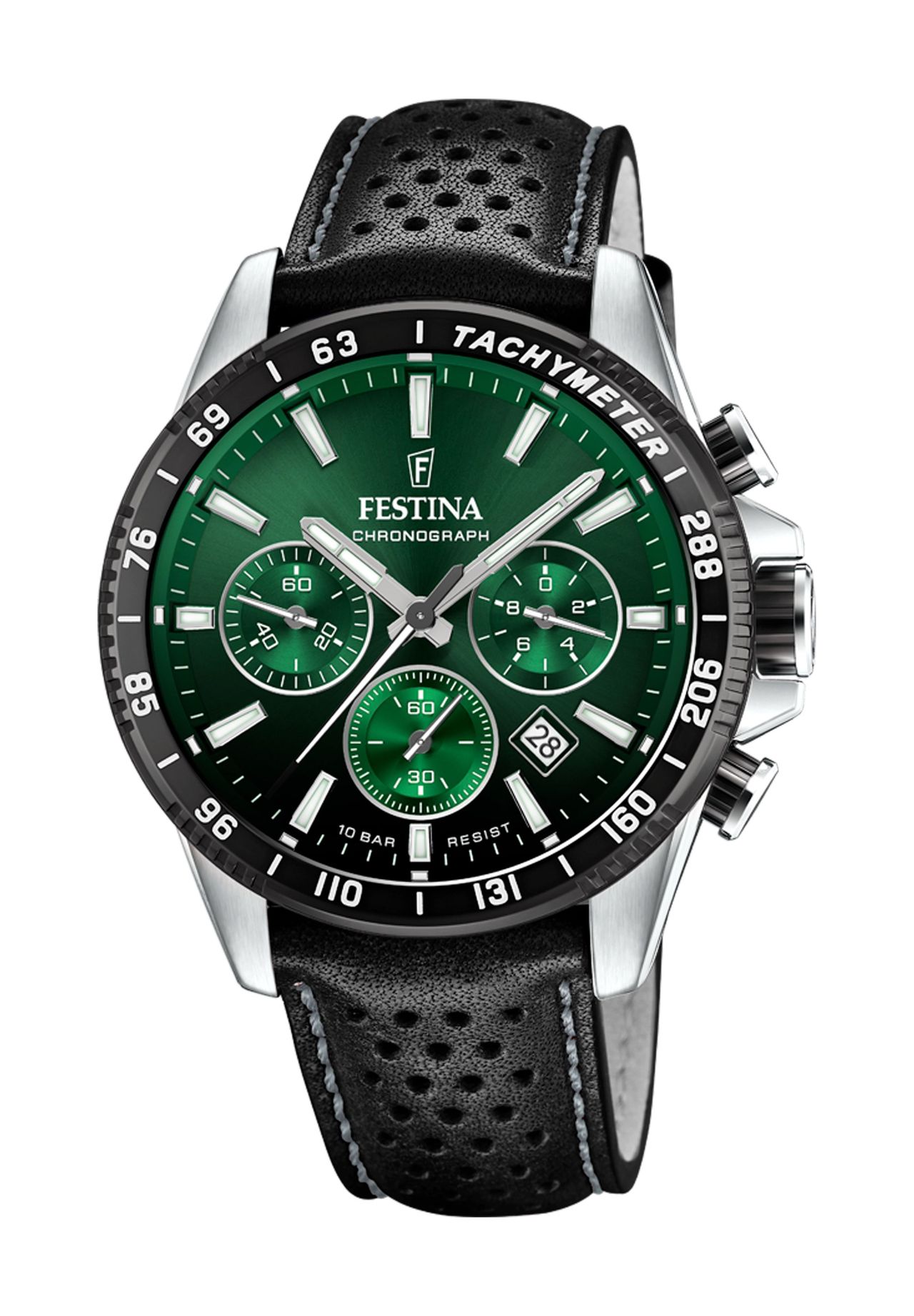 FESTINA Herren Chronograph 'F20561', SILBER/SCHWARZ/GRÜ, 99