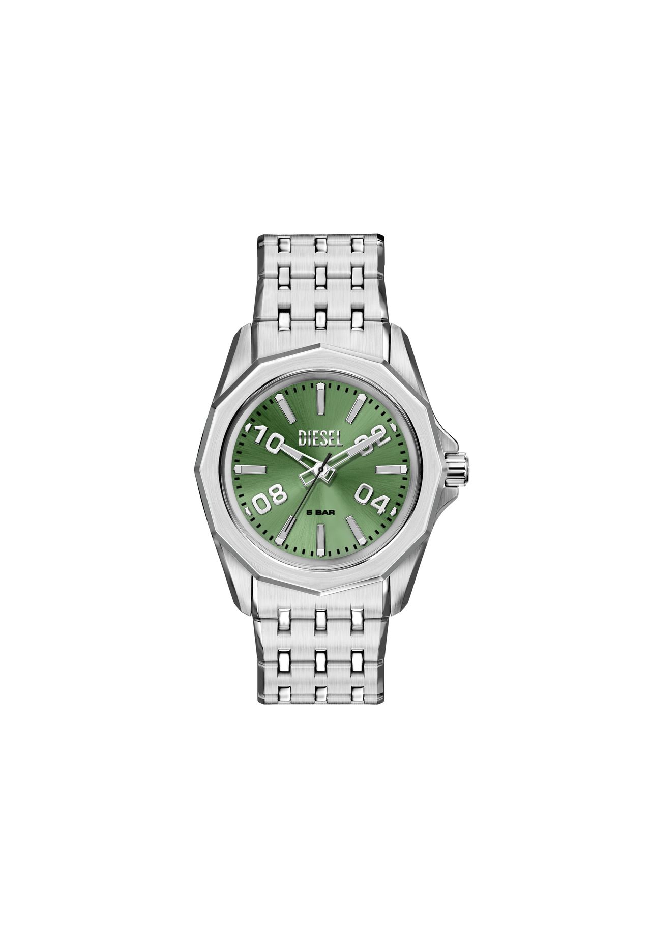 DIESEL® Diesel Herrenuhr Stinger mit drei Zeigern aus Edelstahl, DZ2237, Silber, 99