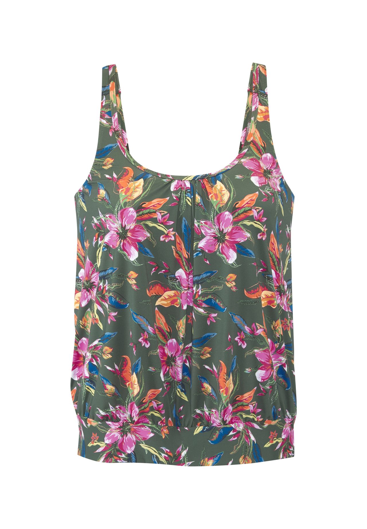 LASCANA Tankini- Top Malia, Raffung, für Damen, grün, 48