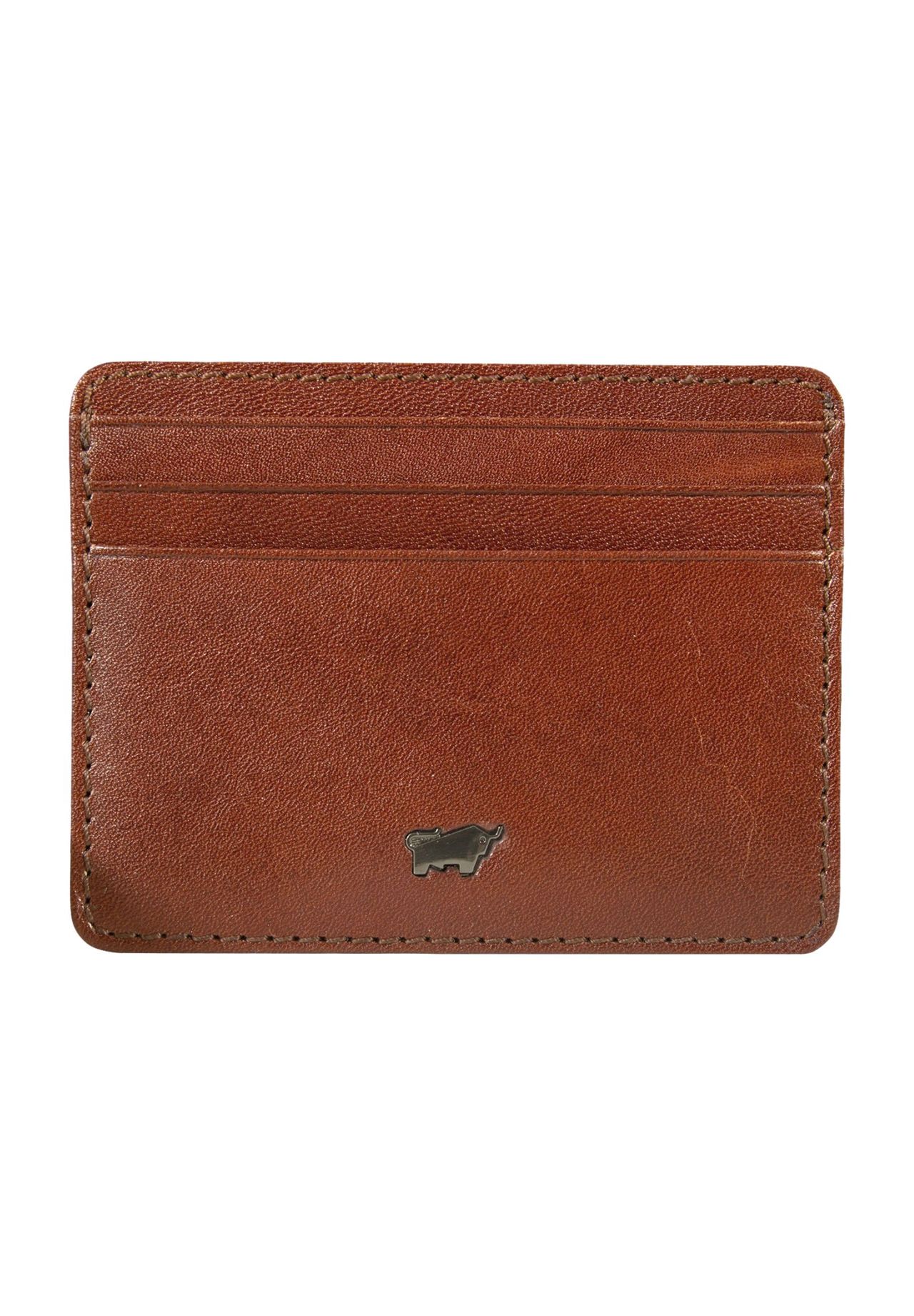 BRAUN BÜFFEL Kreditkartenetui 'Country', Querformat, Leder, Emblem, uni, braun