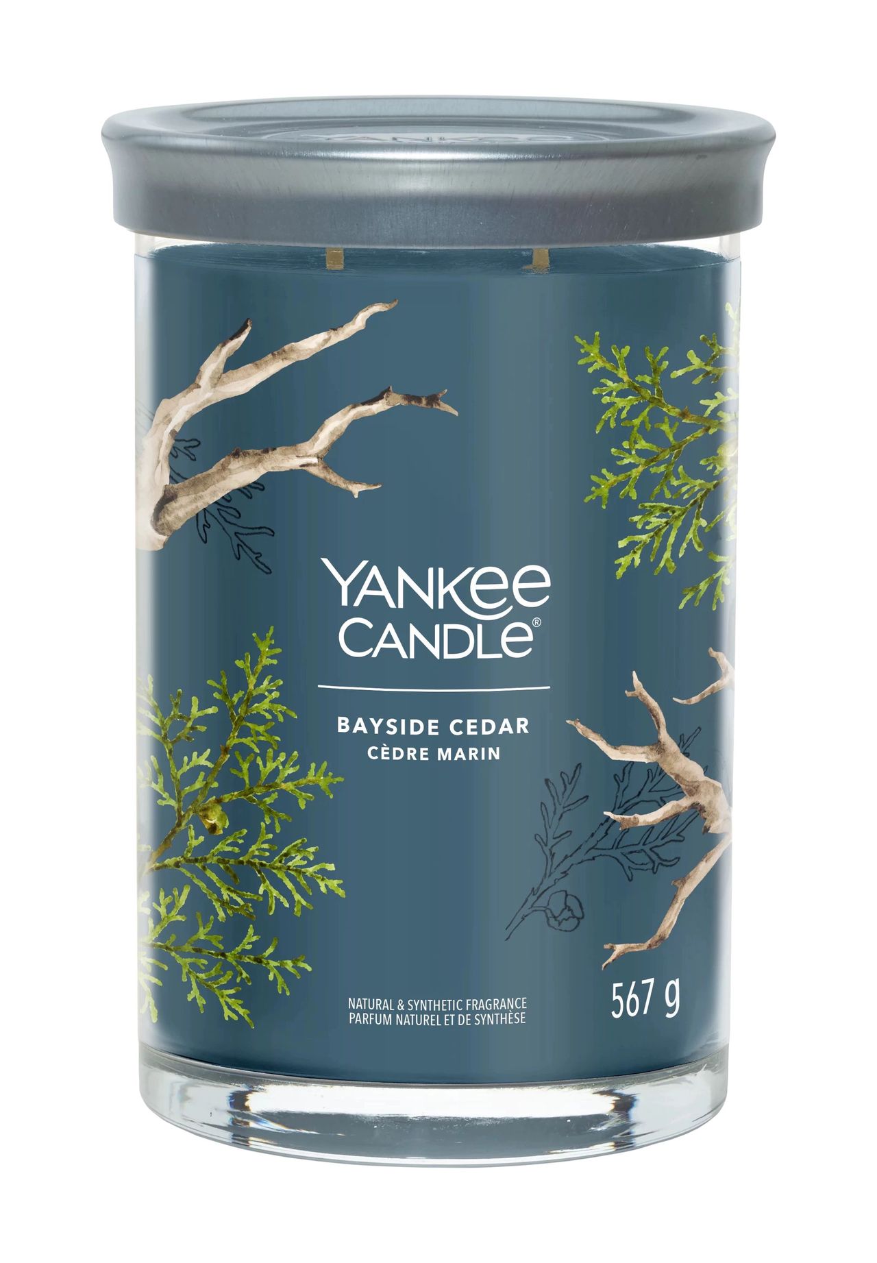 YANKEE CANDLE® Duftkerze 'Bayside Cedar', 567 g, blau