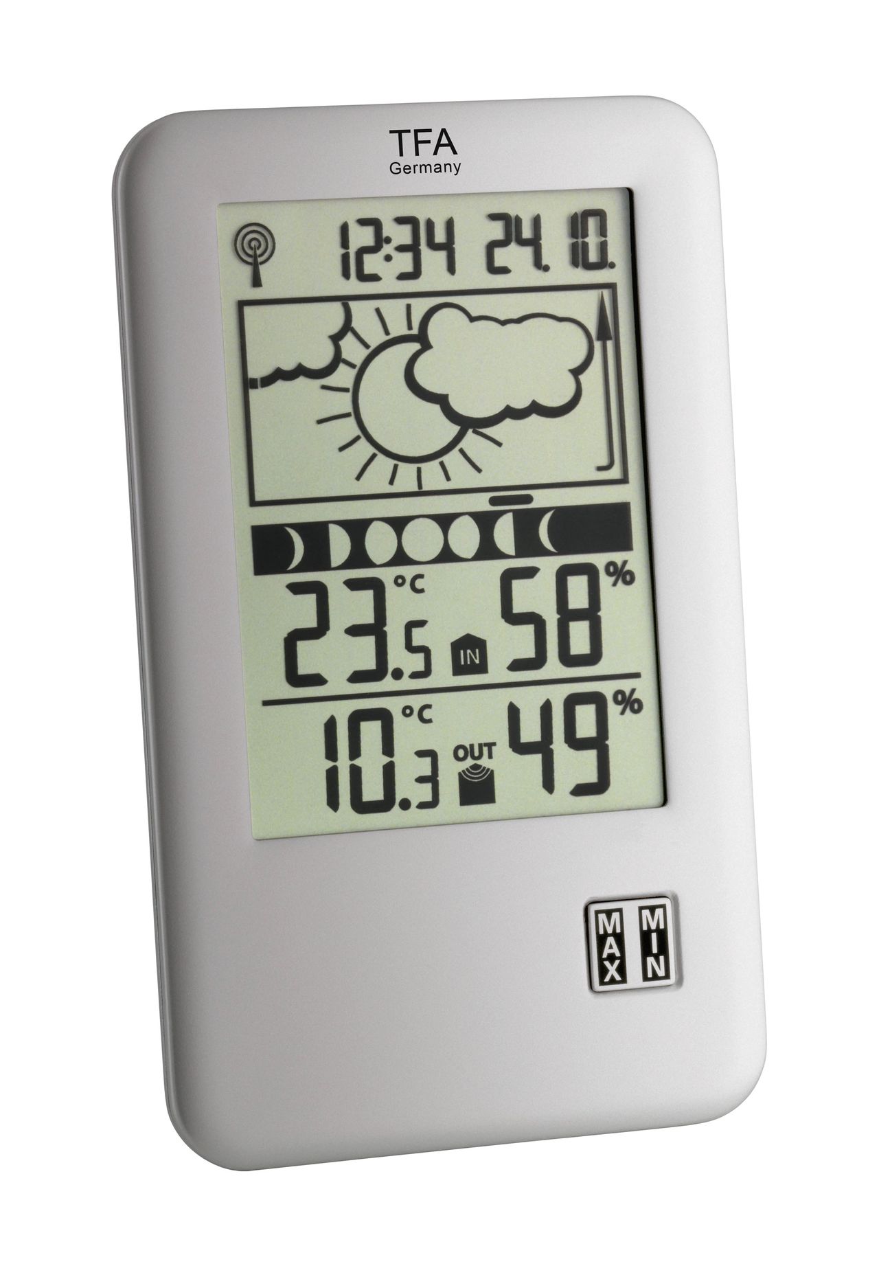 TFA® Funk-Wetterstation 'Neo Plus', kabellos, silber