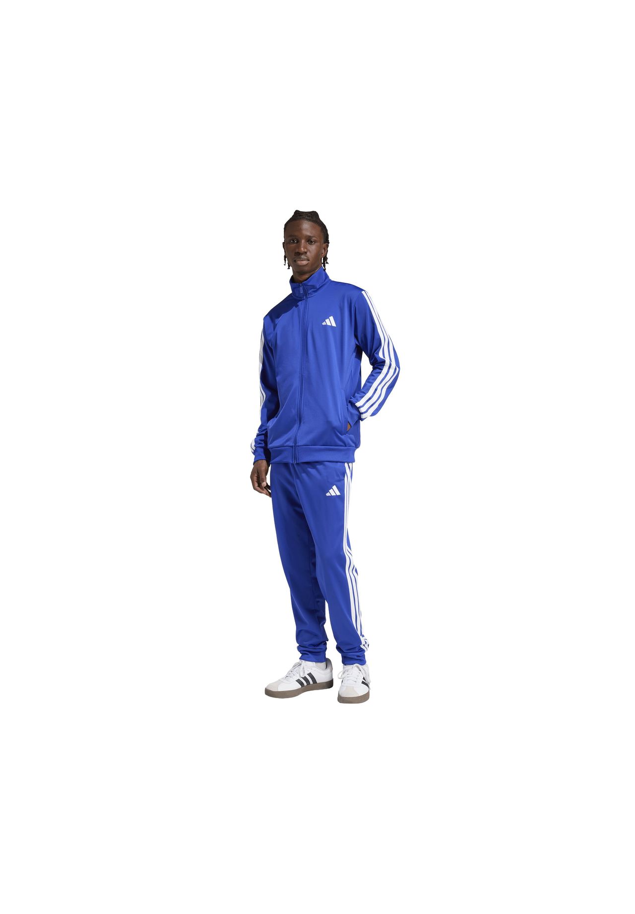 adidas Trainingsanzug, Stehkragen, für Herren, blau, S