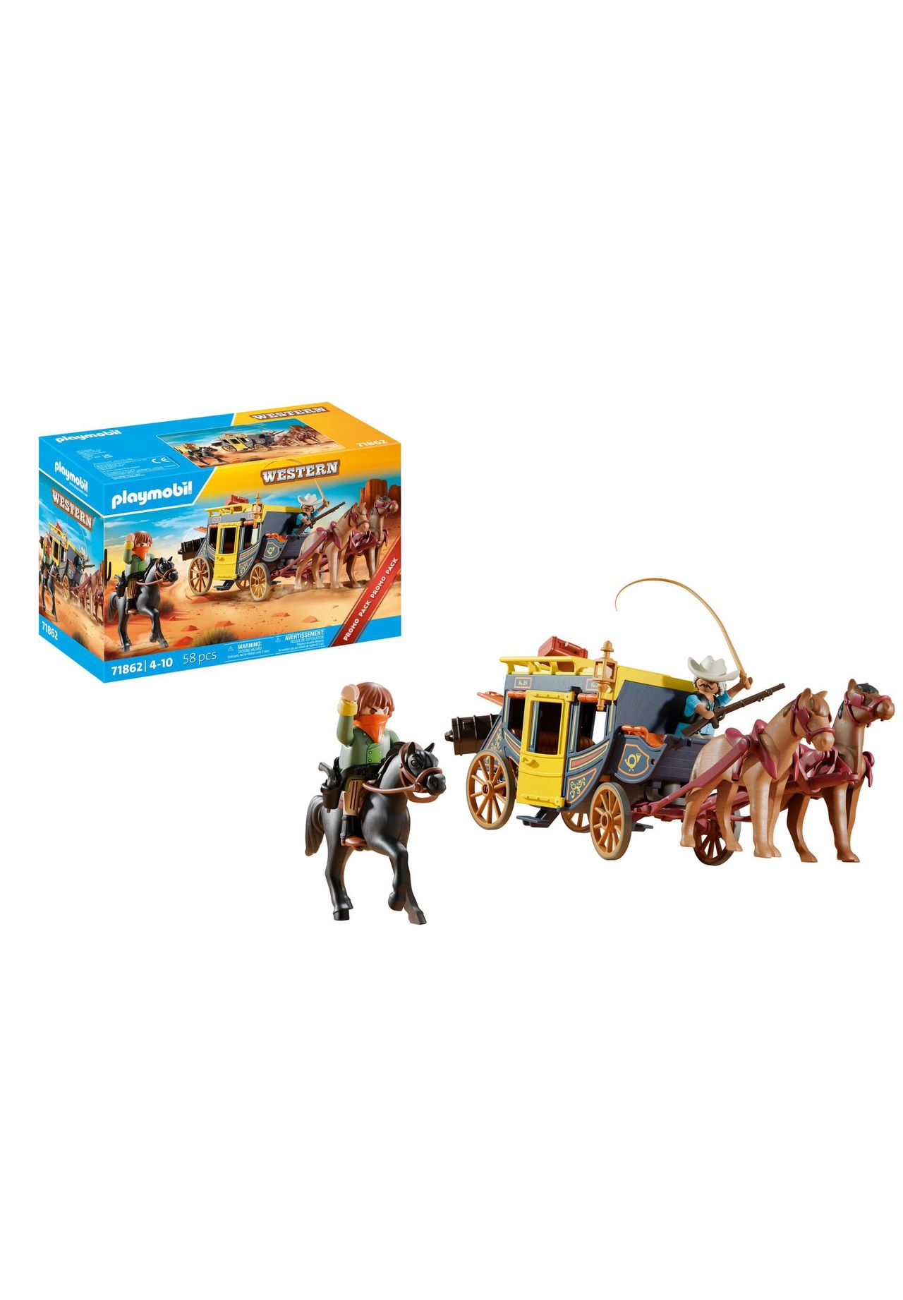 playmobil® Western - Postkutschenüberfall im Wilden Westen 71862, 152 MEHRFARBIG, 99