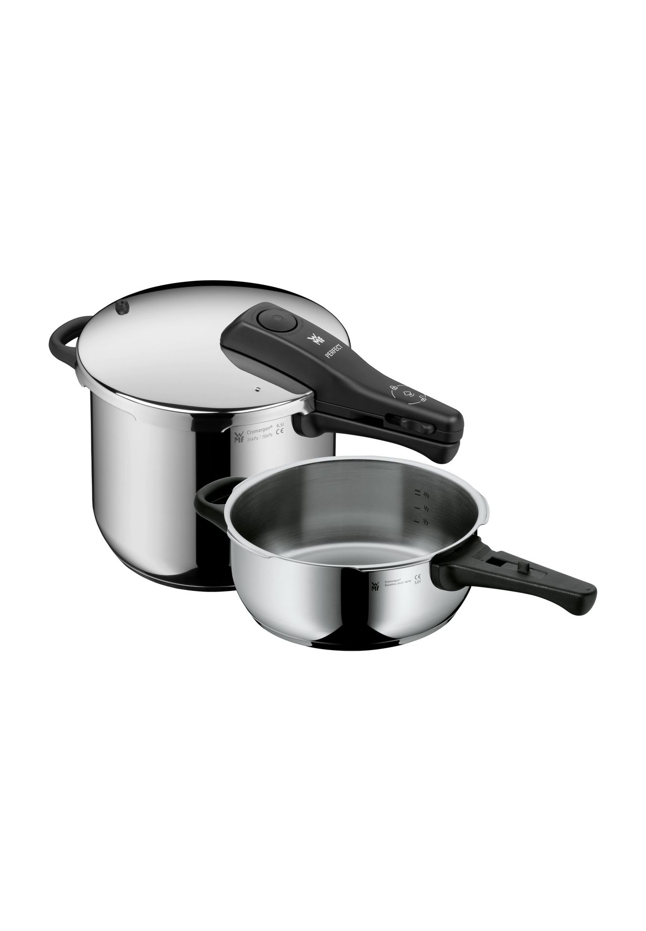 WMF Schnellkochtopf-Set 'PERFECT', 2-tlg., silber