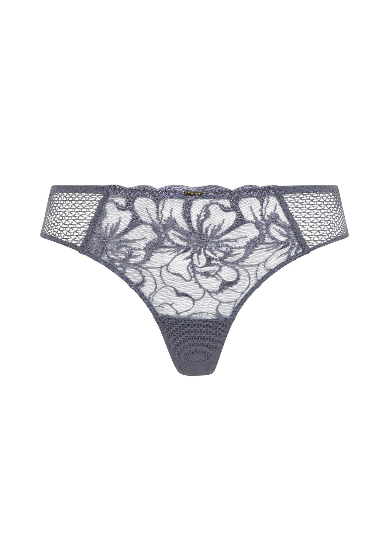 CHANTELLE Tanga Fleurs, Stickerei, für Damen, grau, 36
