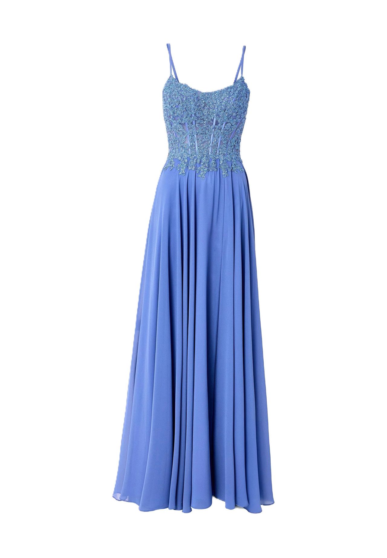 MASCARA© LONDON Abendkleid, Strass, Spitze, für Damen, blau, 36