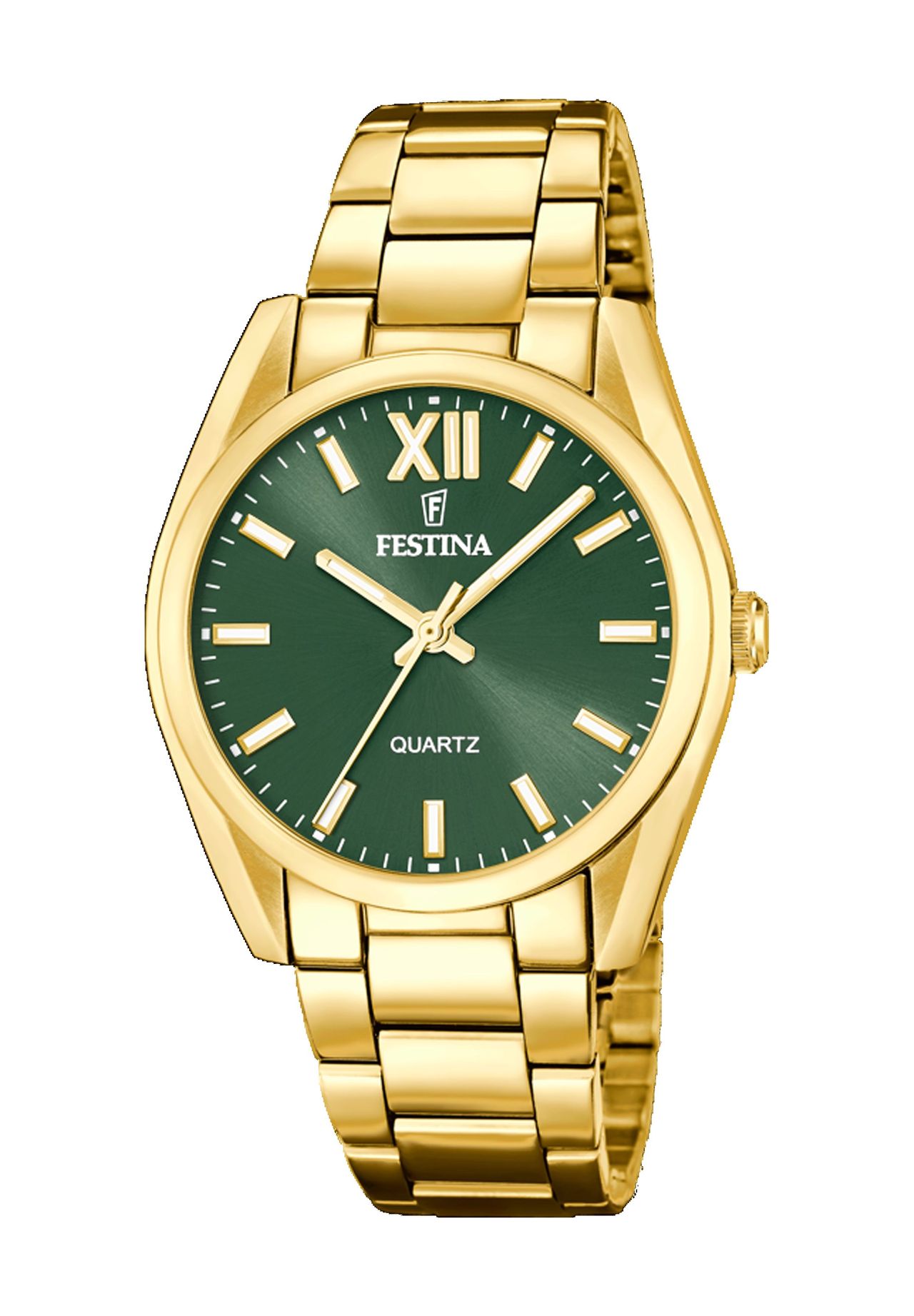 FESTINA Damen Armbanduhr, DUNKELGRÜN