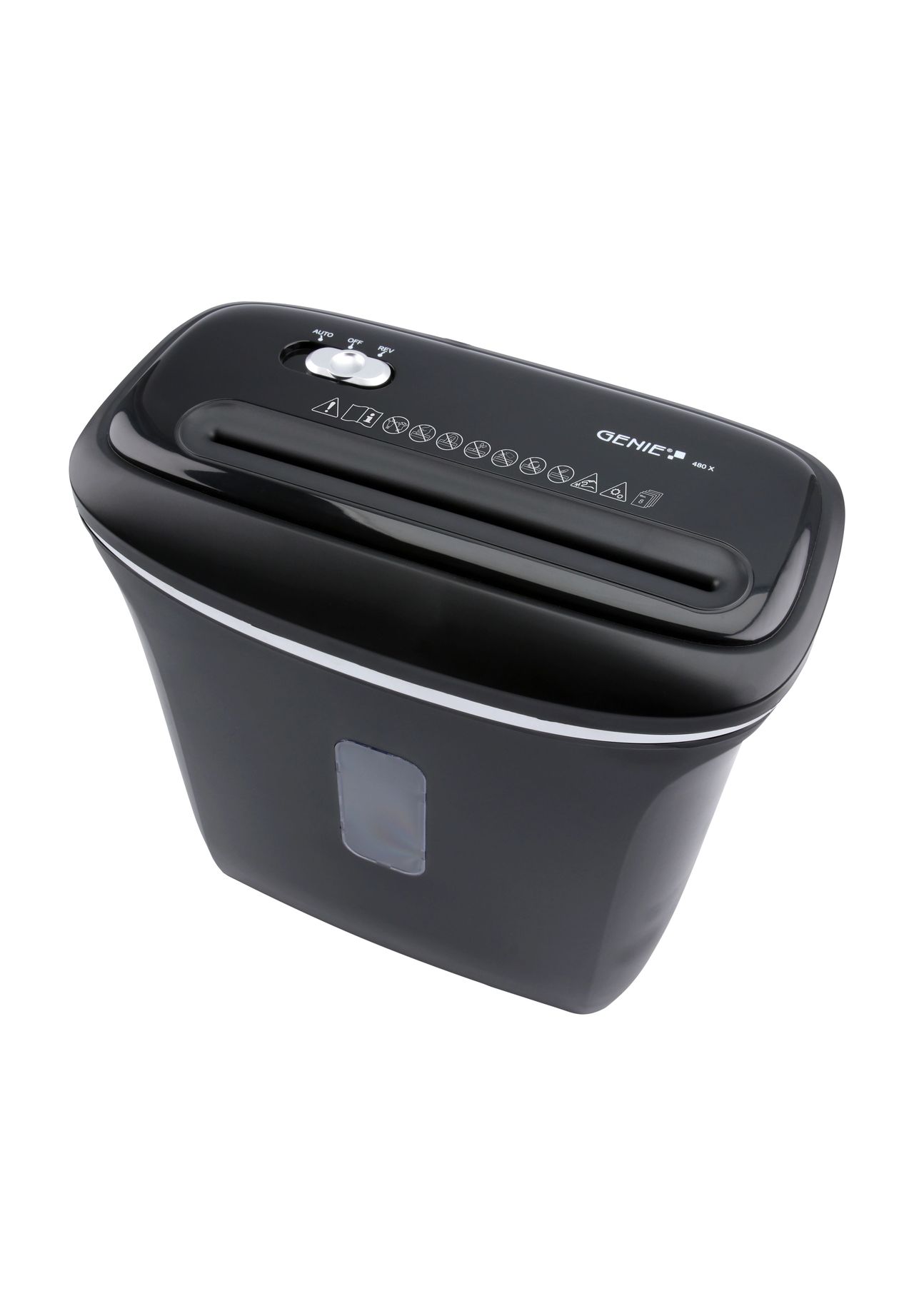 GENIE® Aktenvernichter 480 X, Sicherheitsstufe P-4, schwarz