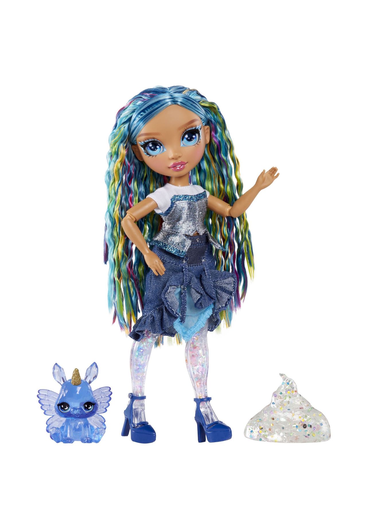 RAINBOW HIGH™ ainbow Shimmers with Slime Fashion Doll - Skyler, blau, 99
