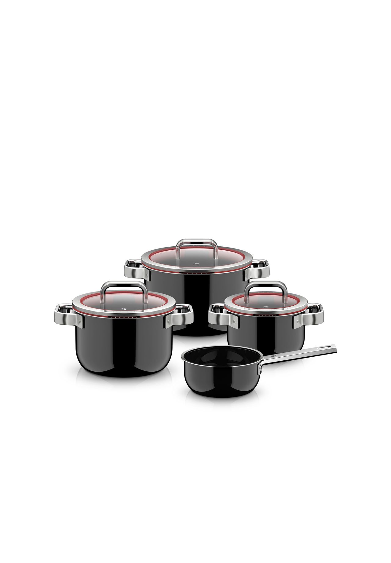 WMF Topfset, 4-teilig, schwarz, 99