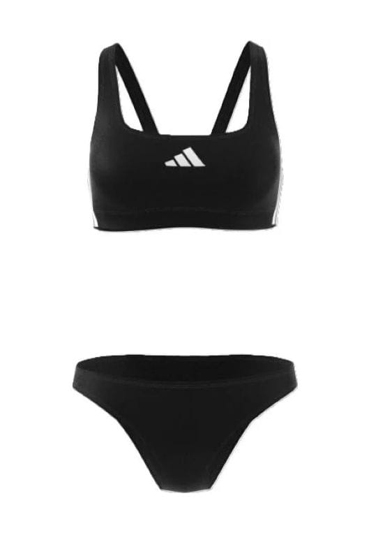 adidas Bikini, Bustier-Bikini, Breite Träger, für Damen, schwarz, 38