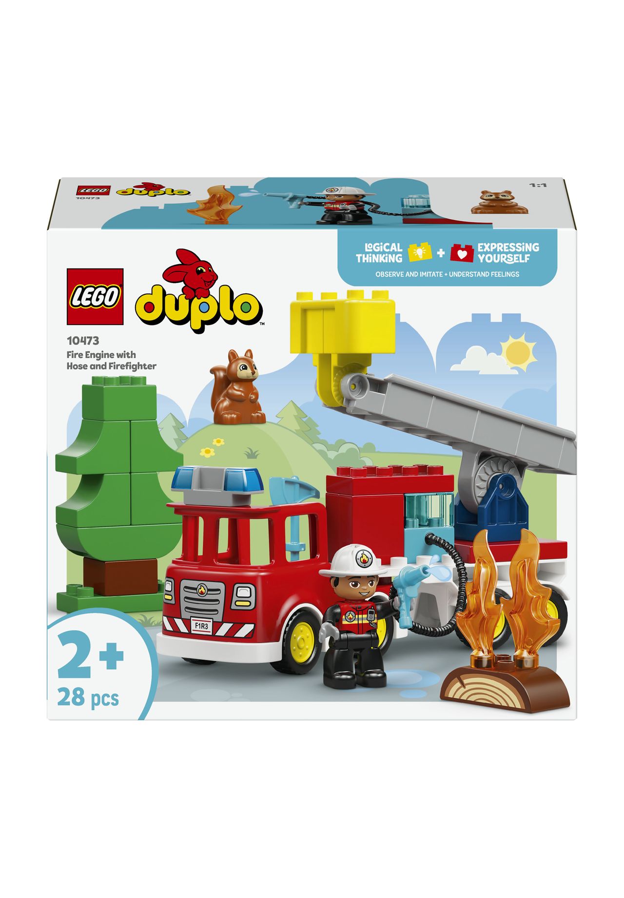 LEGO® DUPLO® - 10473 Löschauto mit Schlauch und Feuerwehrmann, 152 MEHRFARBIG, 99