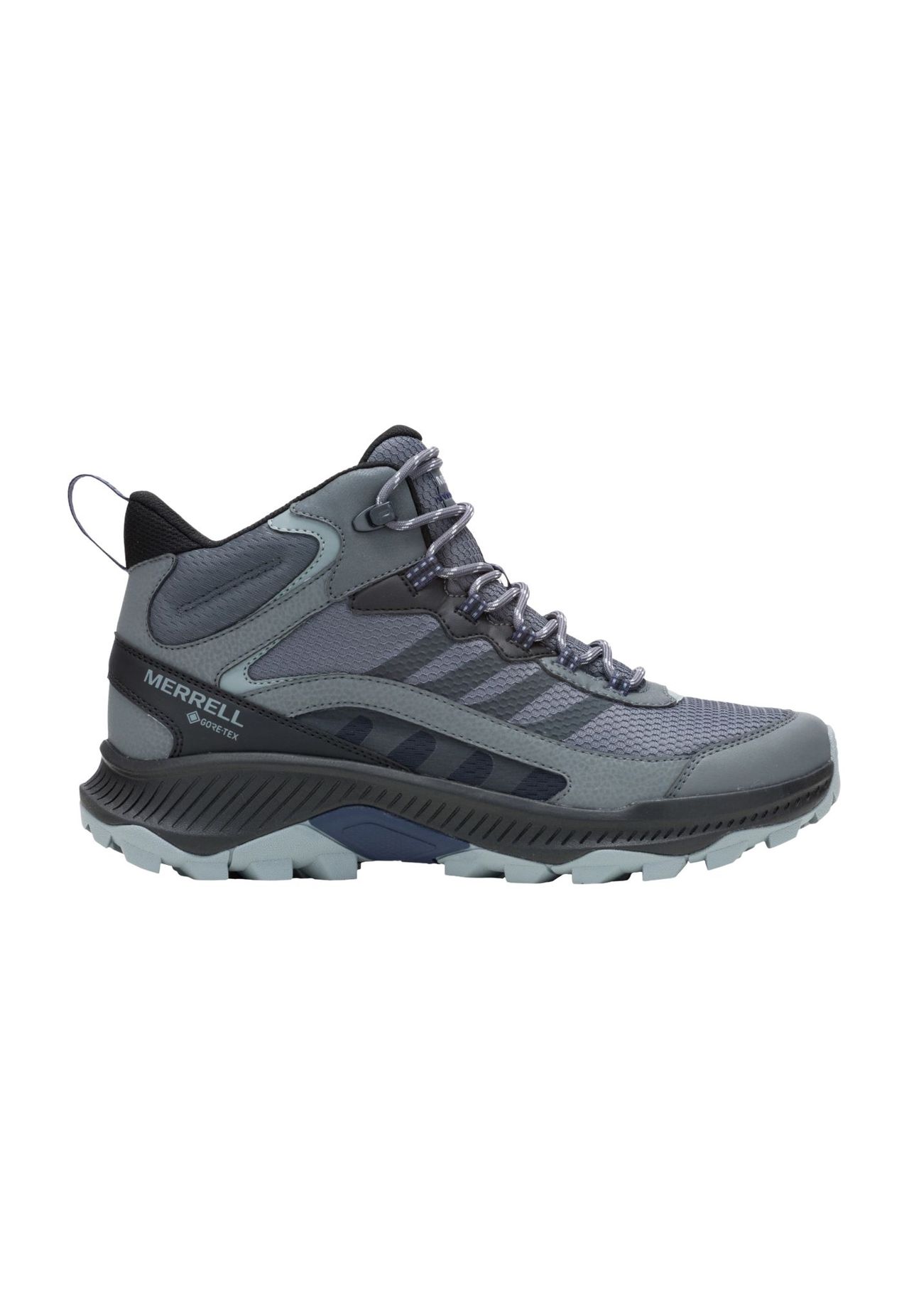 MERRELL® Wanderschuhe 'Speed Strike 2 Mid GTX', Zuglasche, wasserdicht, für Herren, grau, 42
