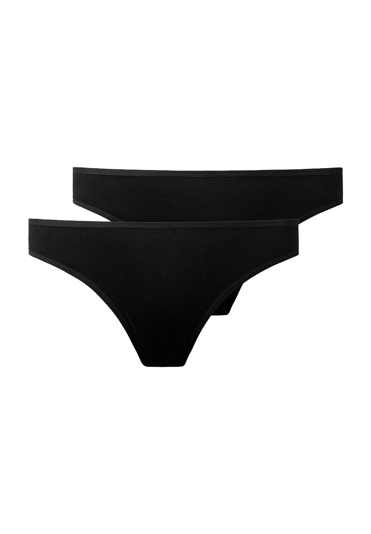 SNOCKS Tanga, 2er-Pack, für Damen, schwarz, XL