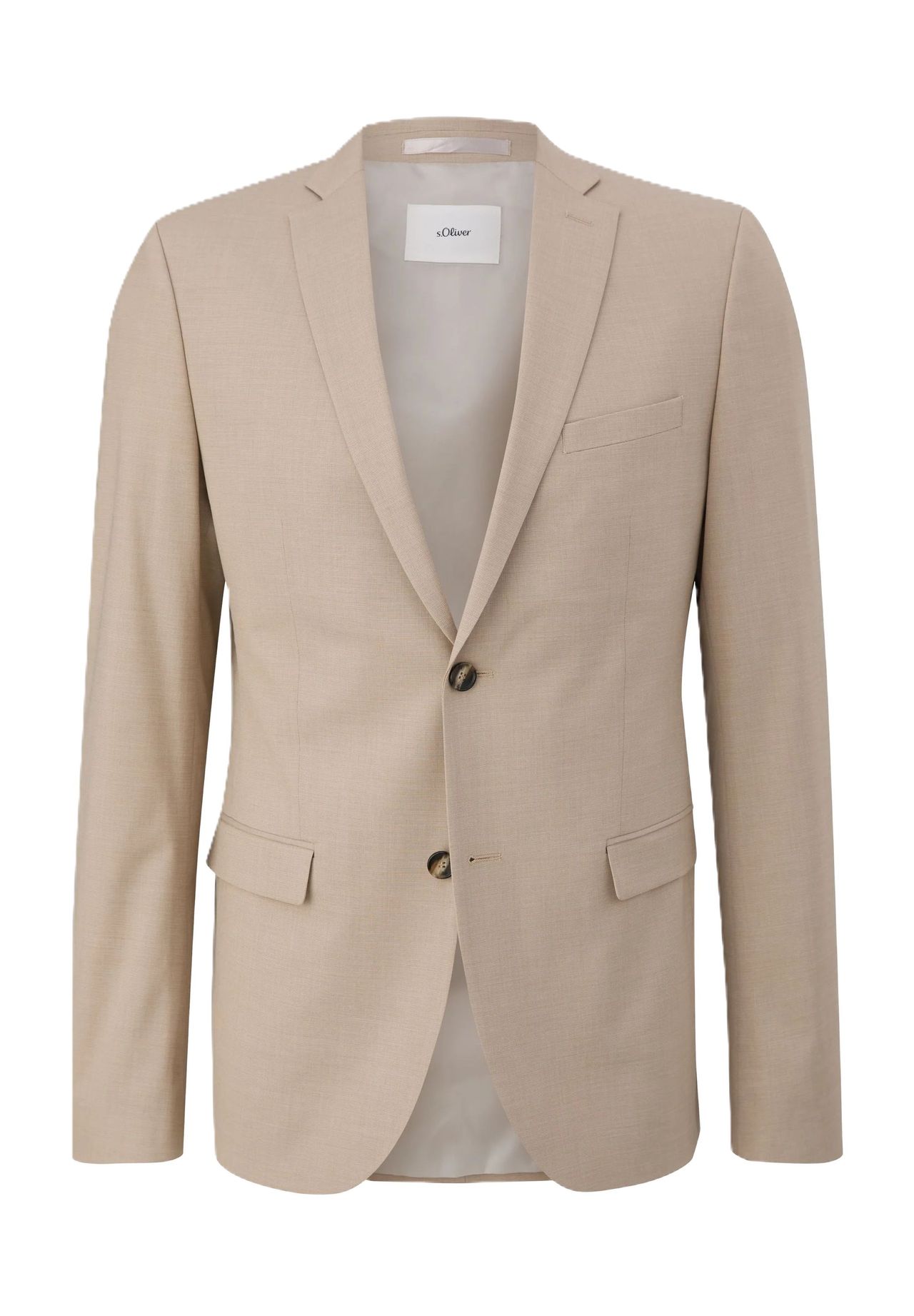s.Oliver BLACK LABEL Sakko, Slim Fit, Reverskragen, für Herren, braun, 52