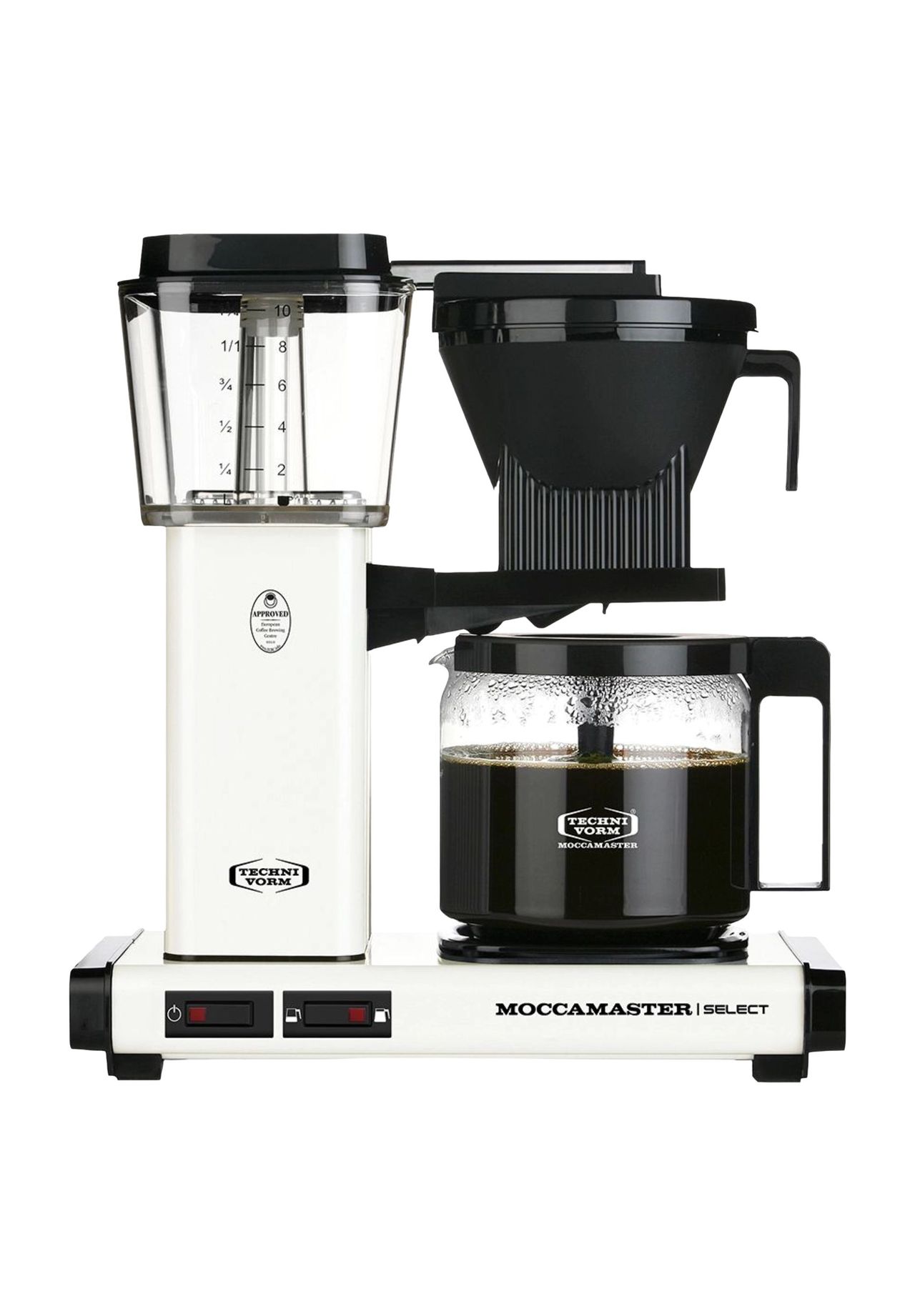 Moccamaster Filter-Kaffeemaschine 'Select KBG 741', Select-Wahlschalter, weiß