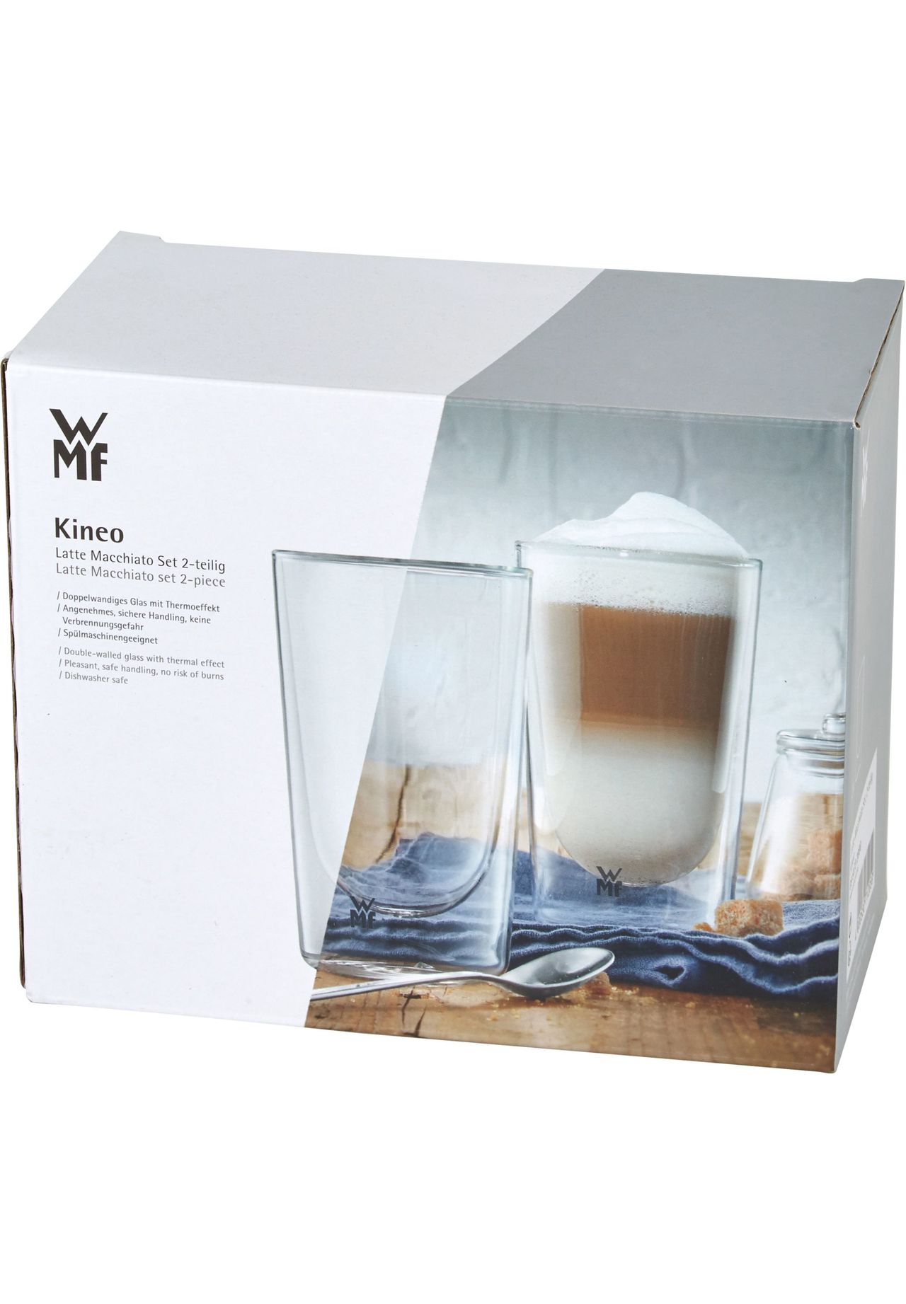 WMF Latte Macchiato Glas 'Kineo', 2er-Set, transparent