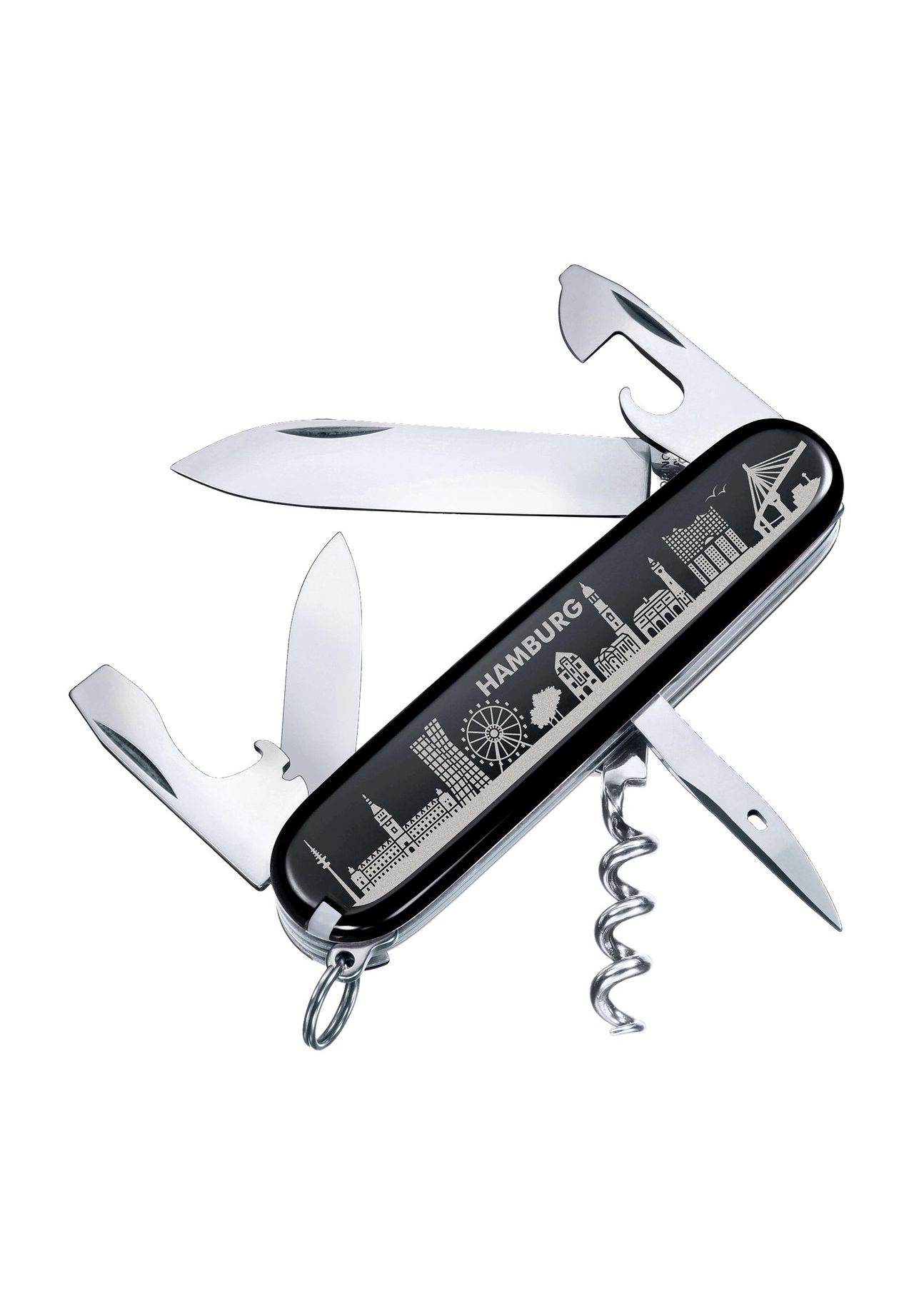 VICTORINOX Taschenmesser 'City Knives Hamburg', schwarz