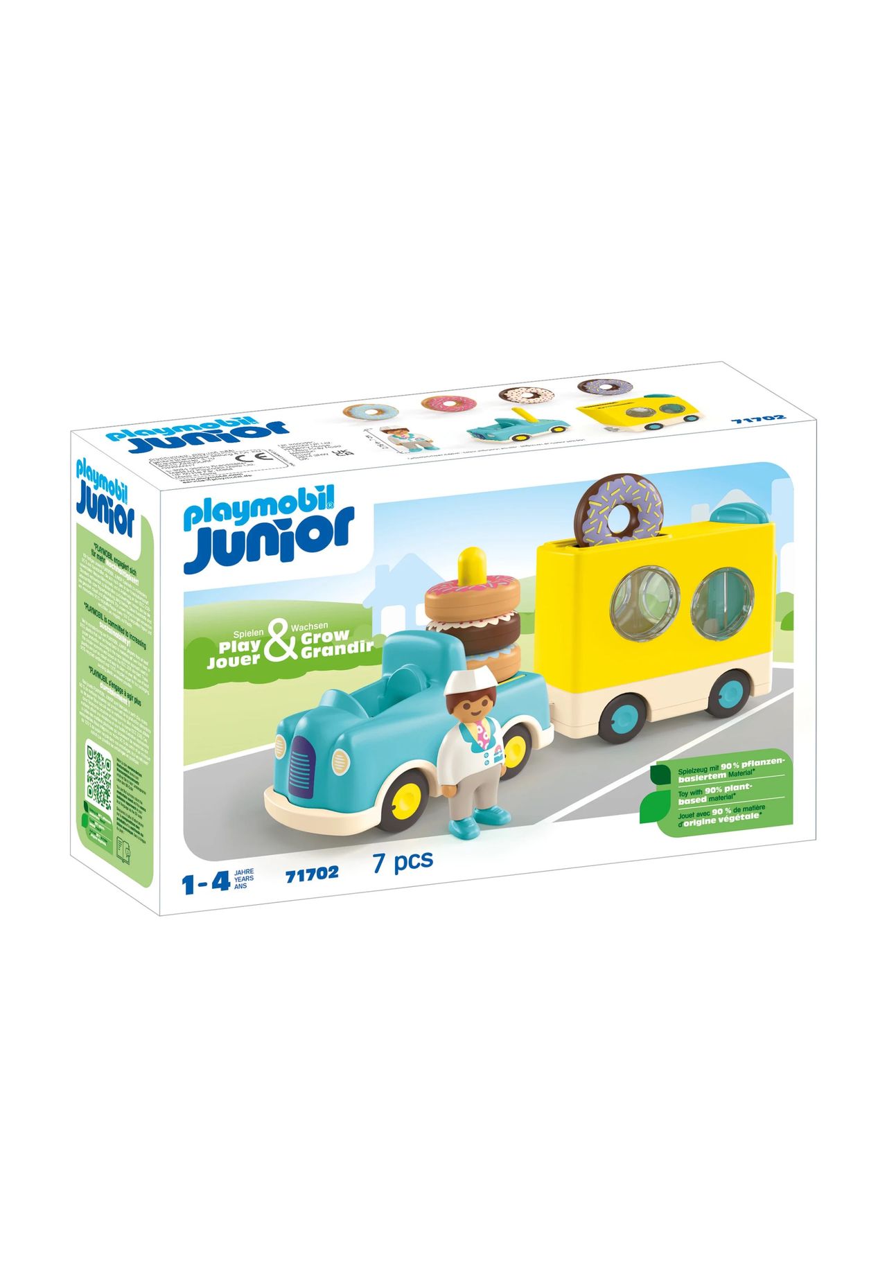 playmobil® Junior - Verrückter Donut Truck mit Stapel- und Sortierfunktion 71702, BUNT, 99