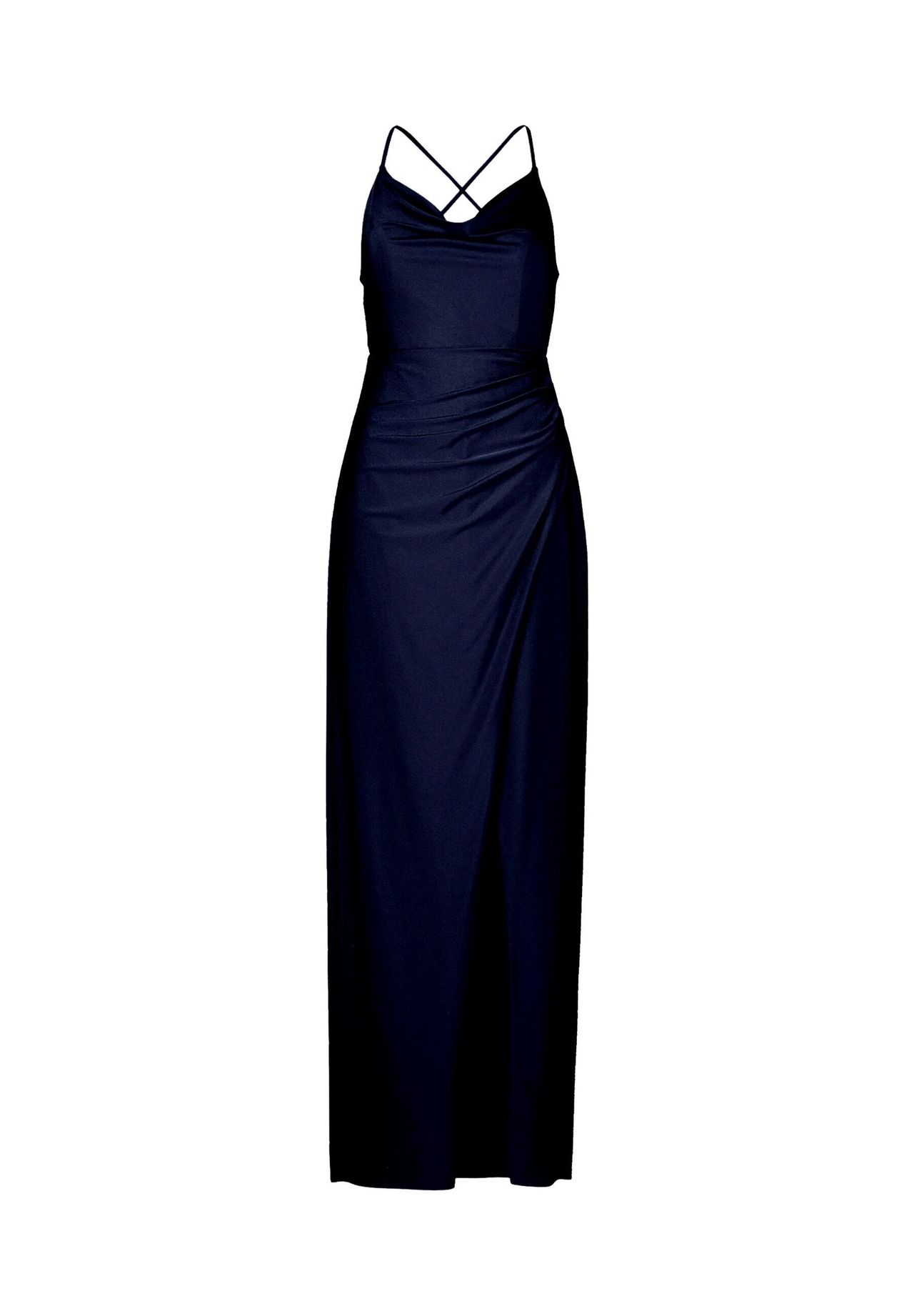 Vera Mont Abendkleid figurbetont, blau, 42
