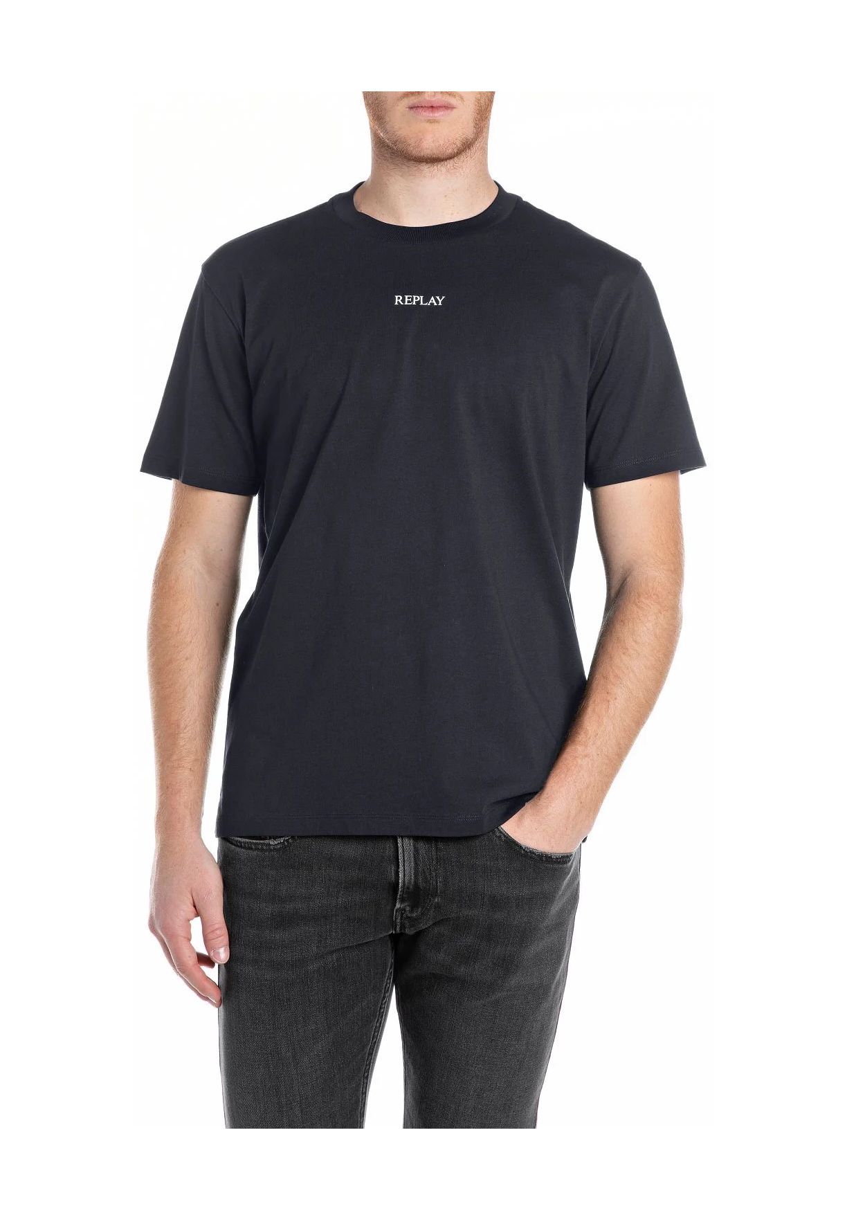 REPLAY T-Shirt, Baumwolle, für Herren, blau, L