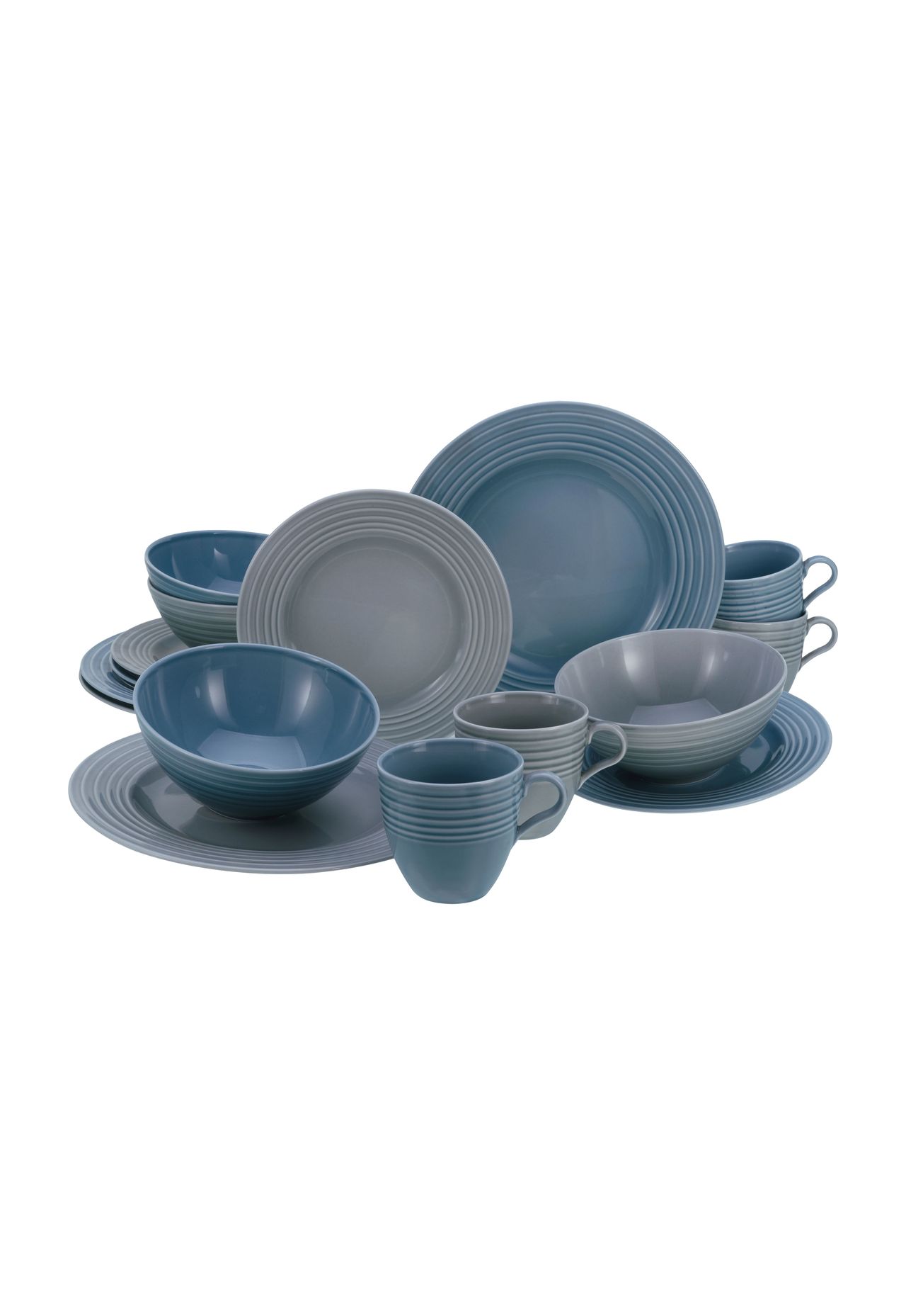 CreaTable Geschirr-Set, 16-teilig, blau