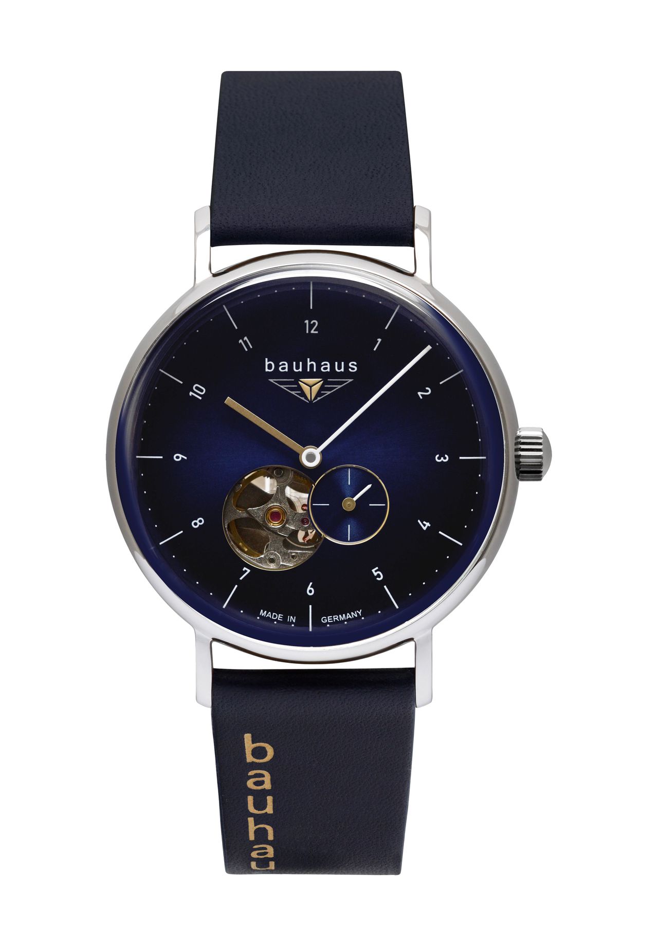 IRON ANNIE Herren Automatikuhr 'Bauhaus Edition 2166-3', silber/blau, OS