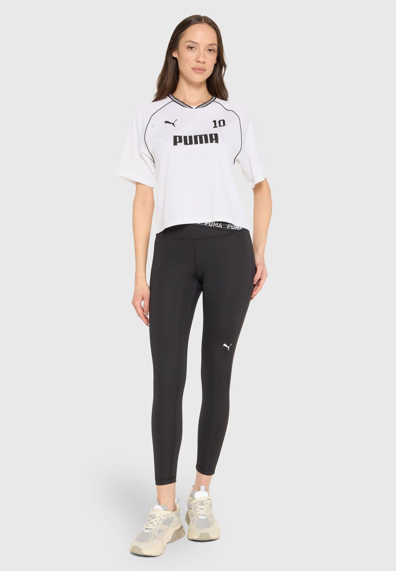 PUMA® Sportshirt PUMA SPORT, Kurzarm, für Damen, weiß|schwarz, S
