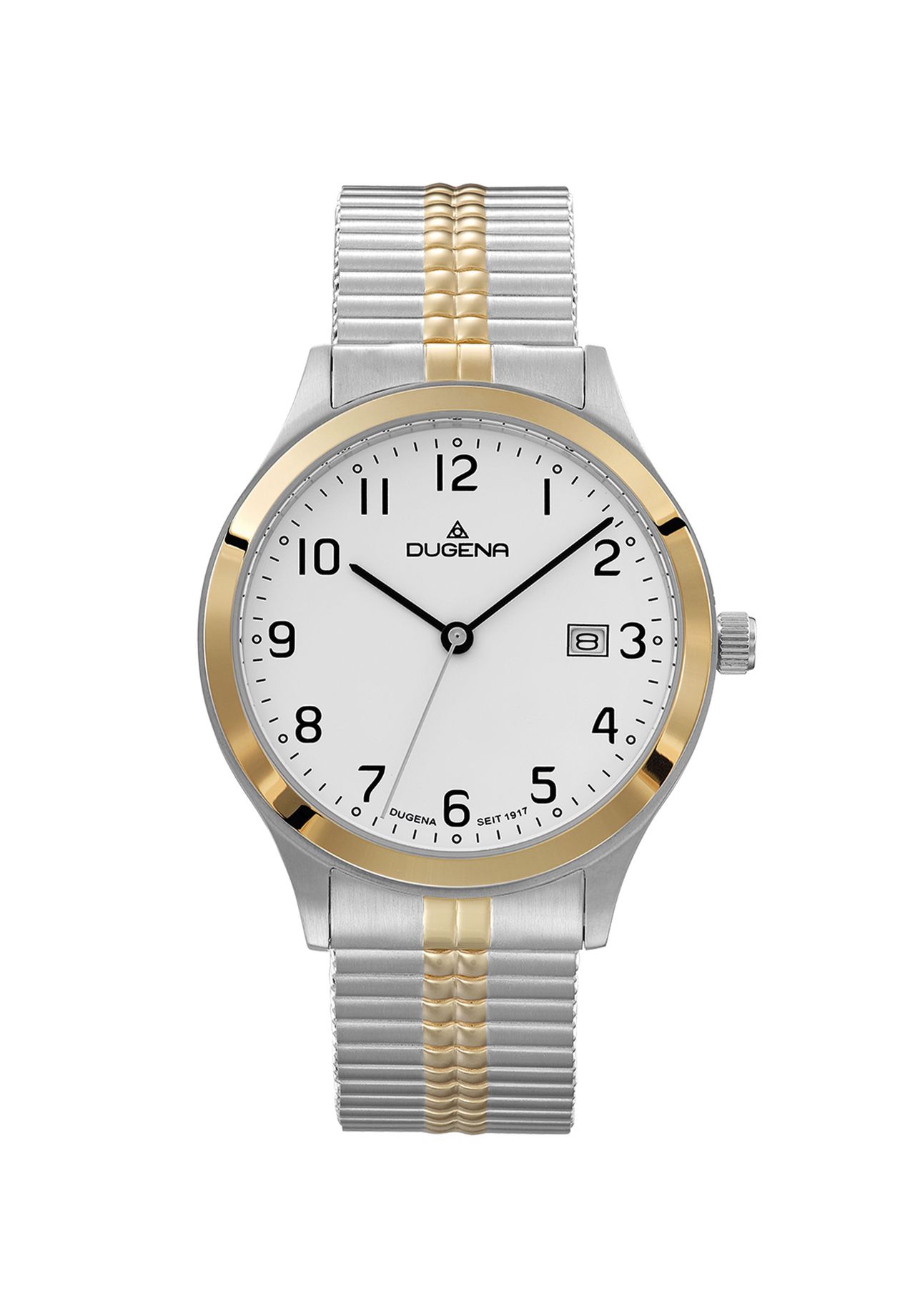 DUGENA Armbanduhr für Herren, silber/gold
