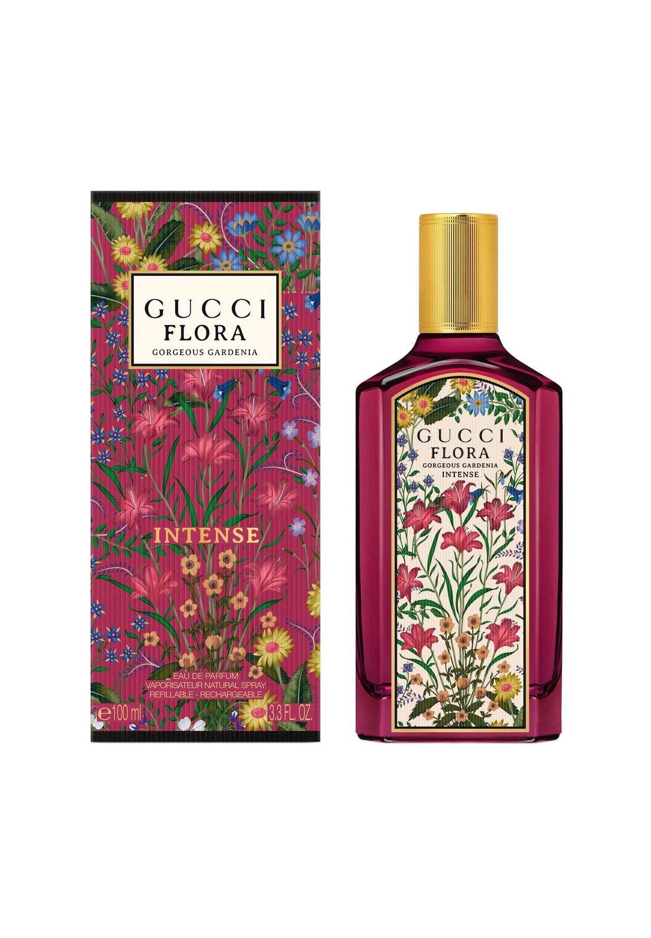 GUCCI Flora Gorgeous Gardenia Intense, Eau de Parfum, Damen, blumig|holzig, KLAR, 100 ML