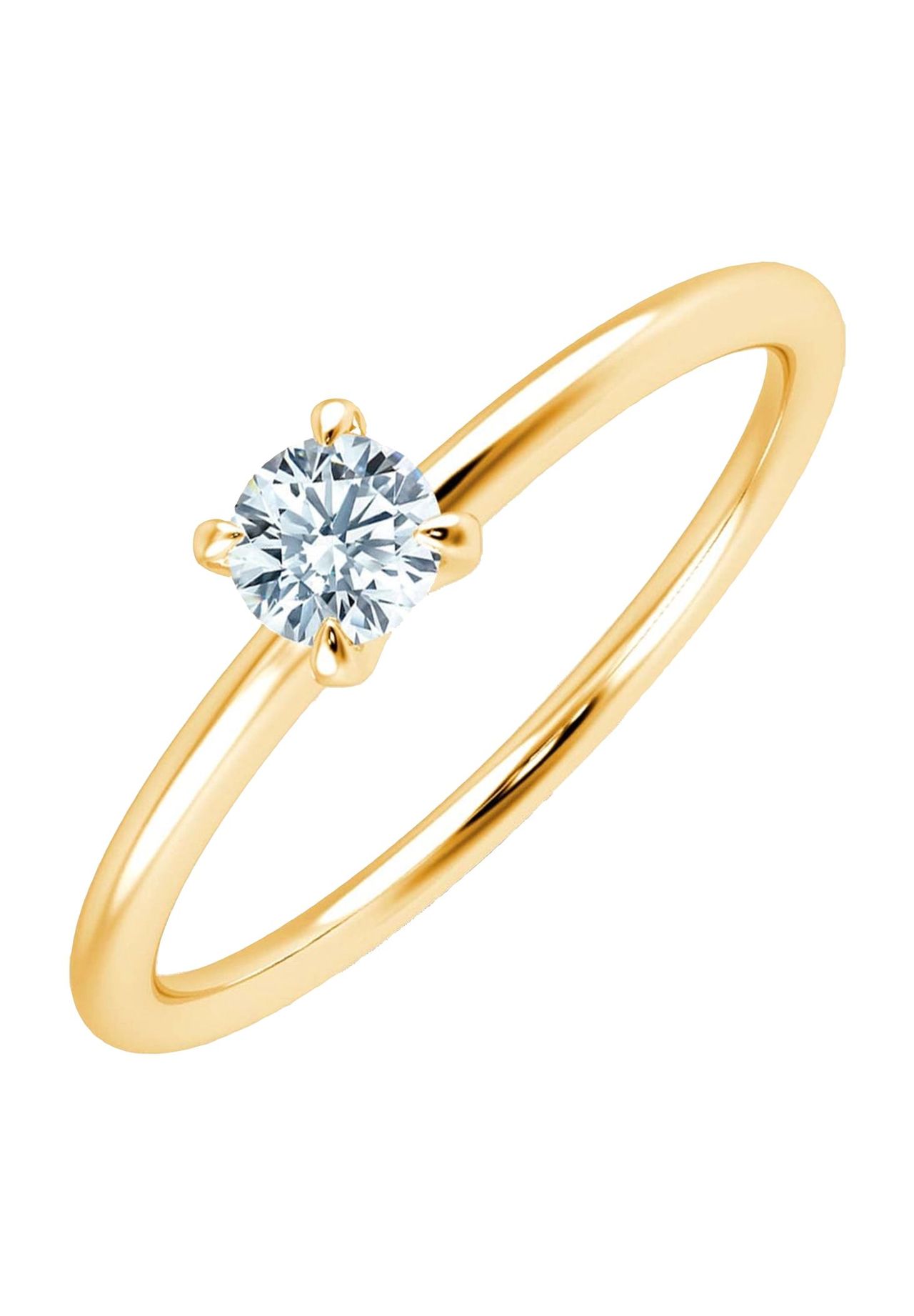 PUKKA BERLIN Damen Diamantring, 585er Gold mit 1 Lab Grown Diamant, ca. 1,00 Karat, GOLD, 54