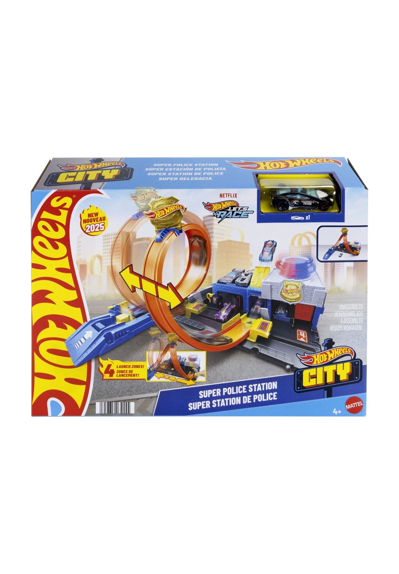 Hot Wheels Rennbahn 'City Super Polizeiwache'