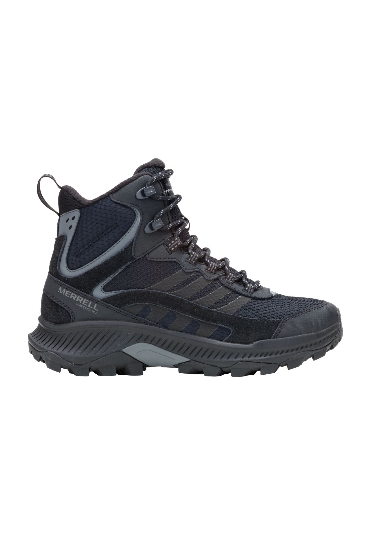 MERRELL® Wanderschuhe 'Speed Strike 2 Thermo Mid Waterproof', wasserdicht, wärmend, für Damen, schwarz, 38