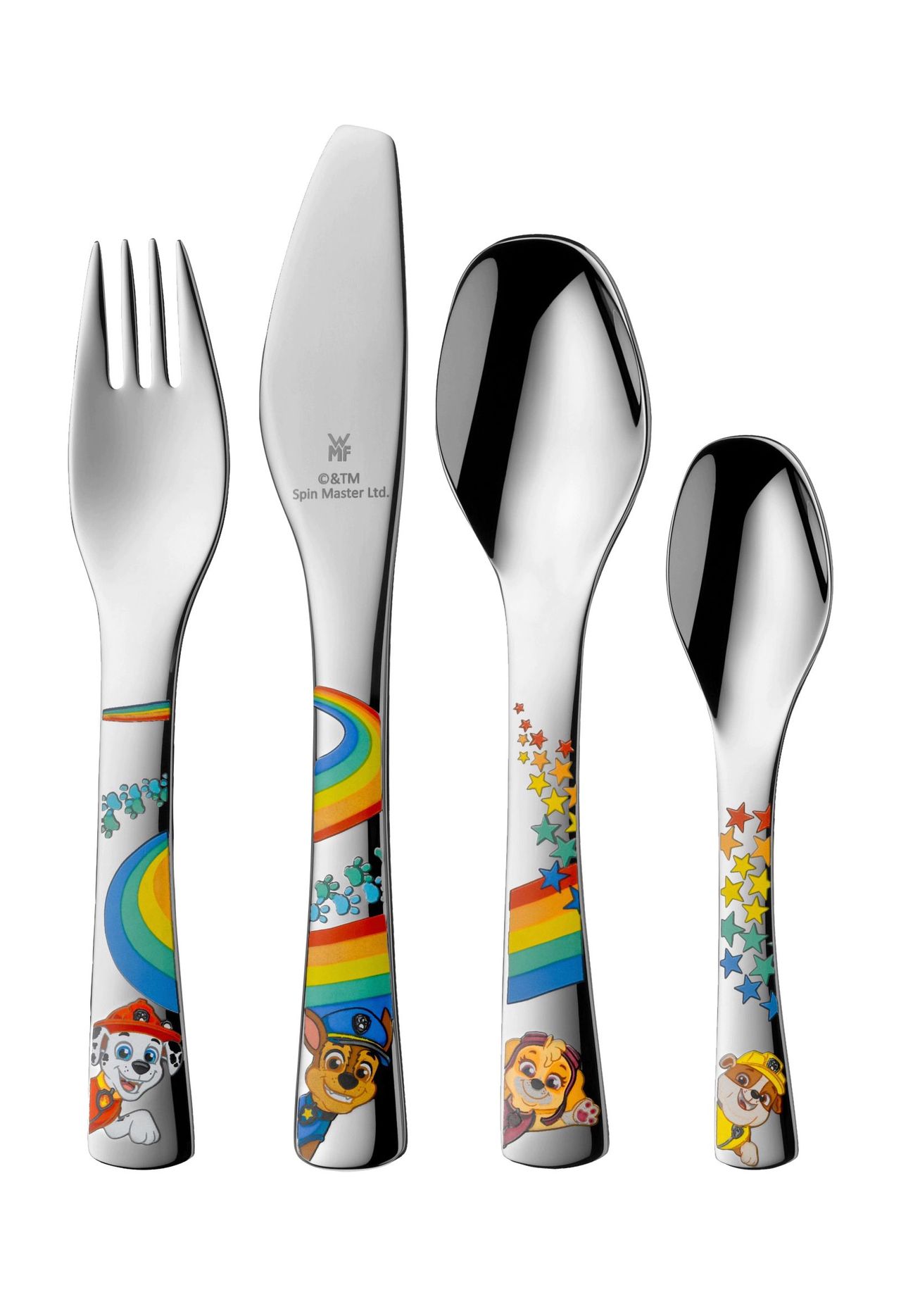 WMF Kinderbesteck 'Paw Patrol', 4-teilig, mehrfarbig|silber