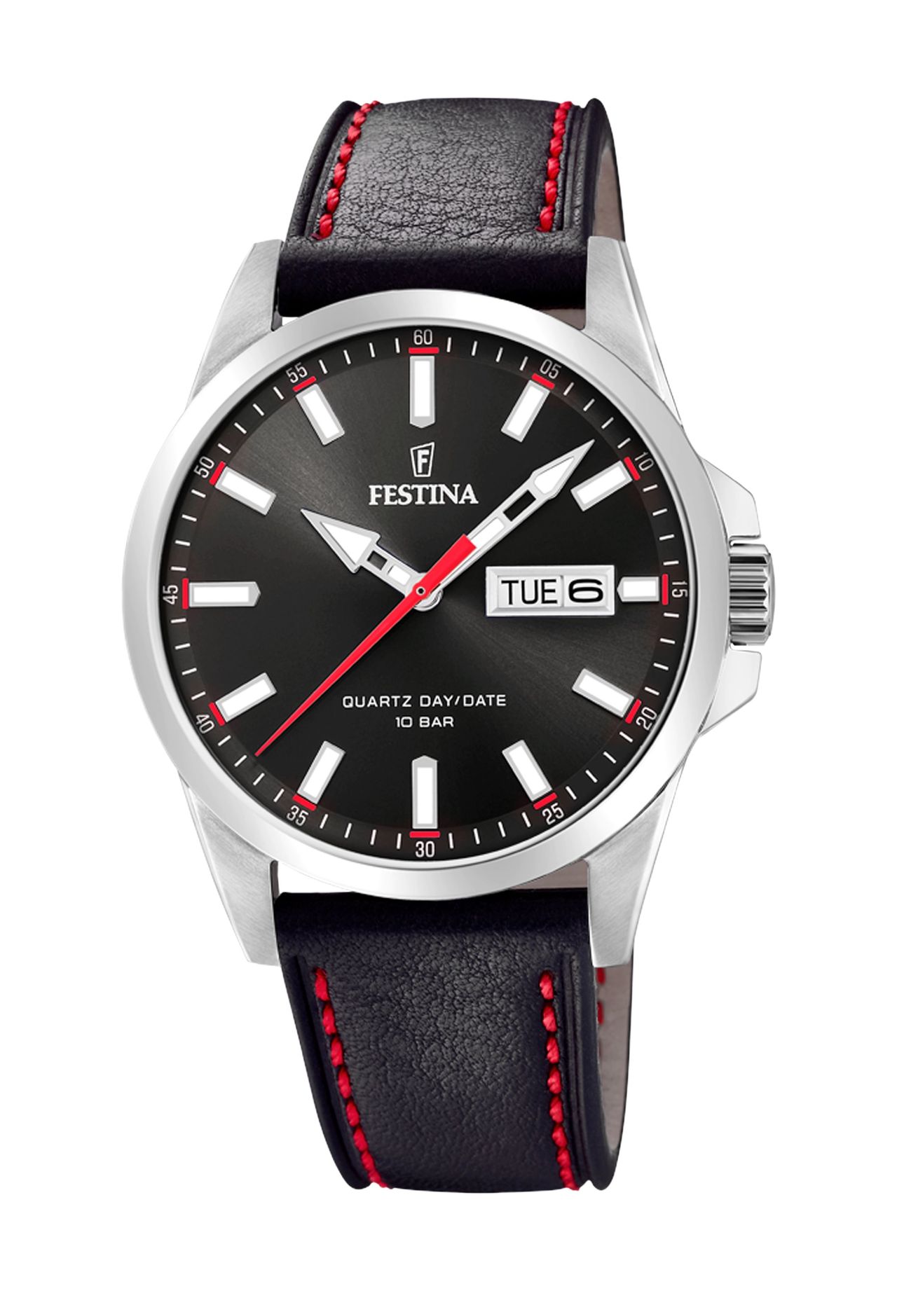 FESTINA Herren Armbanduhr 'F20358-4', SCHWARZ/ROT