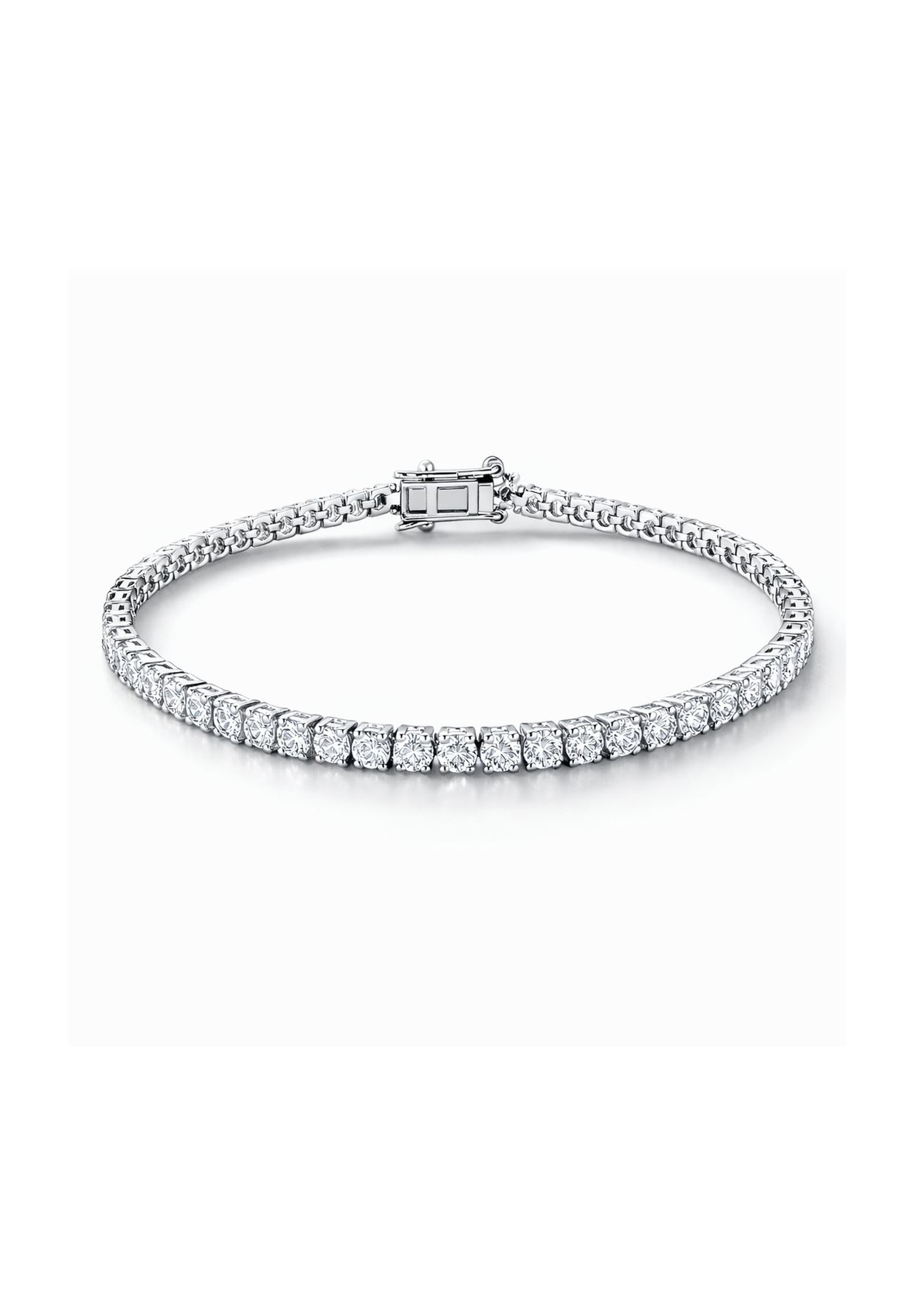 VANDENBERG Damen Armband, 925er Silber mit 63 Lab Grown Diamanten, zus. ca. 5 Karat, GOLD, 18