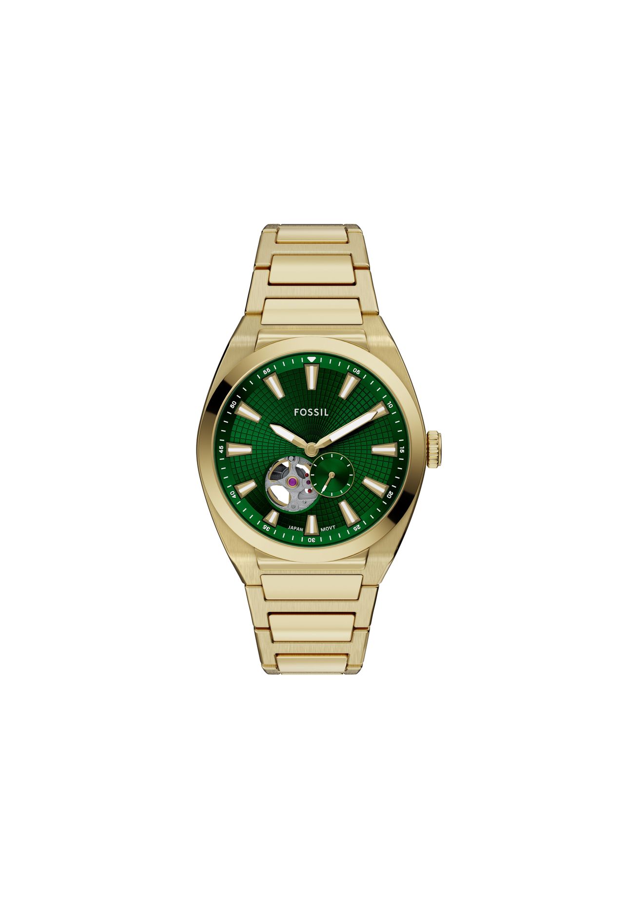 Fossil Herrenuhr Everett Automatikwerk Edelstahl goldfarben, ME3276, Gold, 99